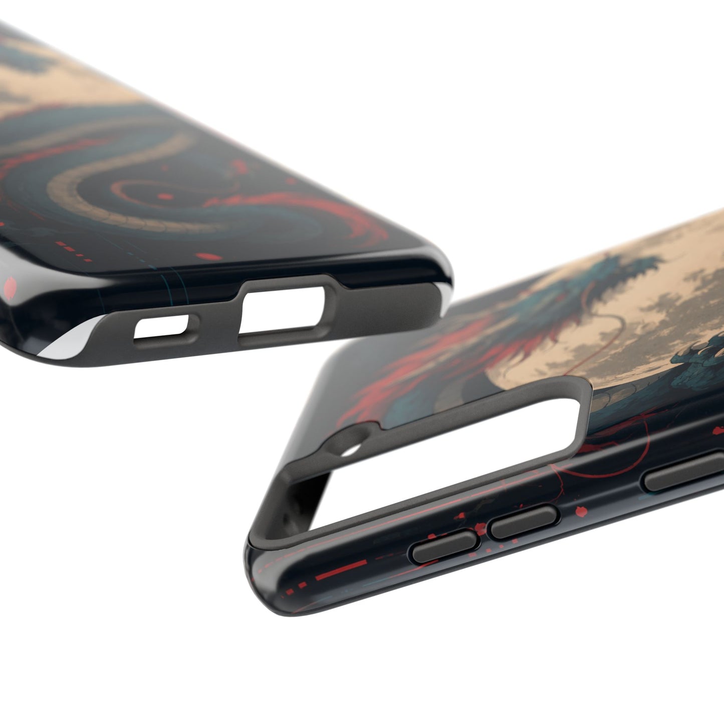 Dragon Moon Phone Case — Mythic Asian Serpent Design Tough Case