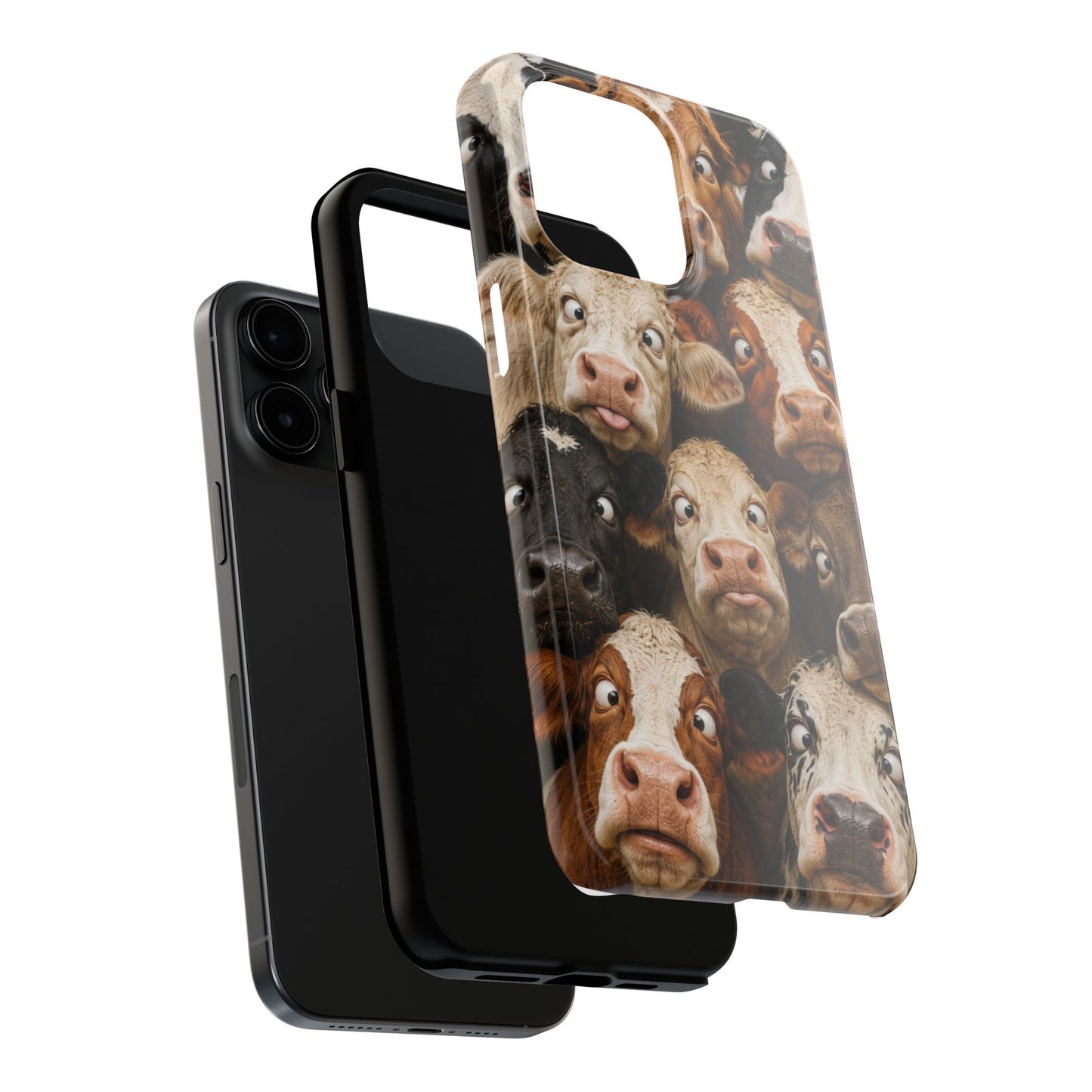 Cow Collage Tough Phone Case — Funny Farm Animal Protective Phone Cover
