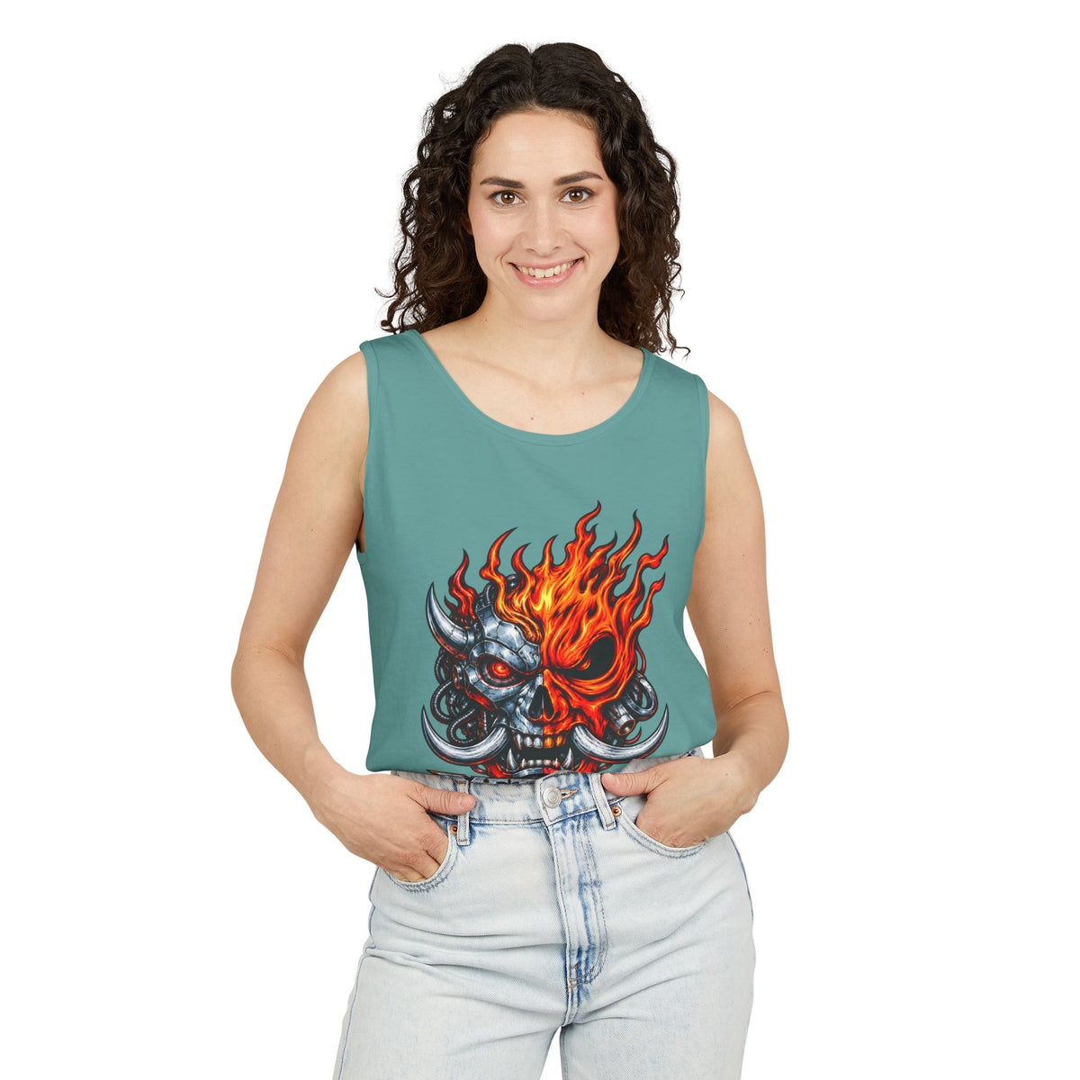 Flaming Skull "Metallic Souls" Tank Top