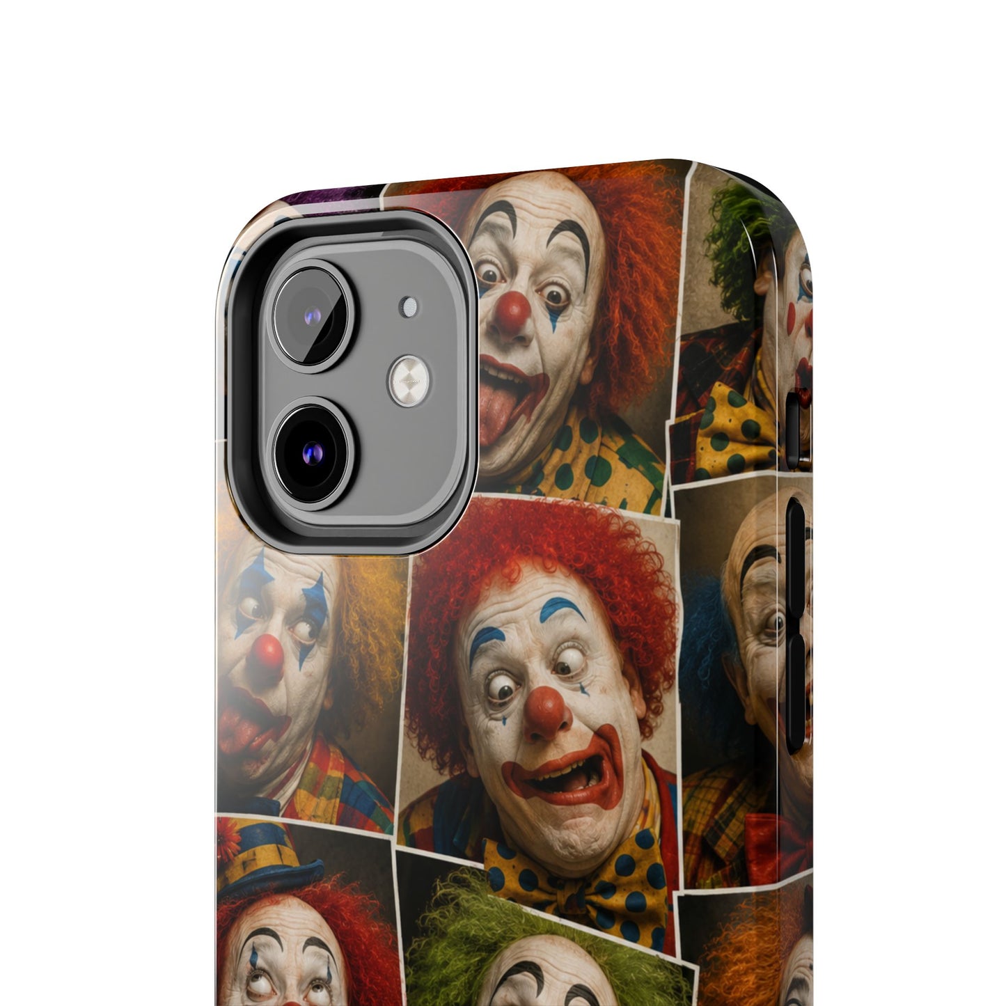 Clown Collage Tough Phone Case — Retro Carnival Horror Pattern