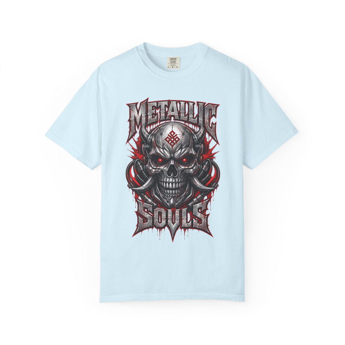 Metallic Souls Skull T-Shirt — Gothic Heavy Metal Band Tee