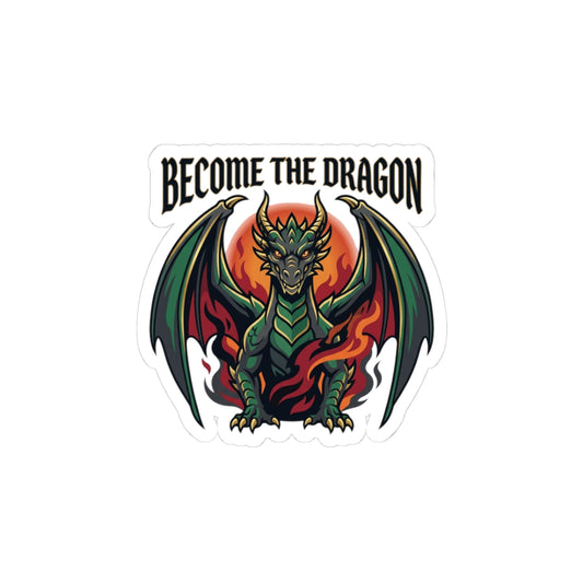 Become the Dragon Sticker | dragon, fantasy art, tattoo style
