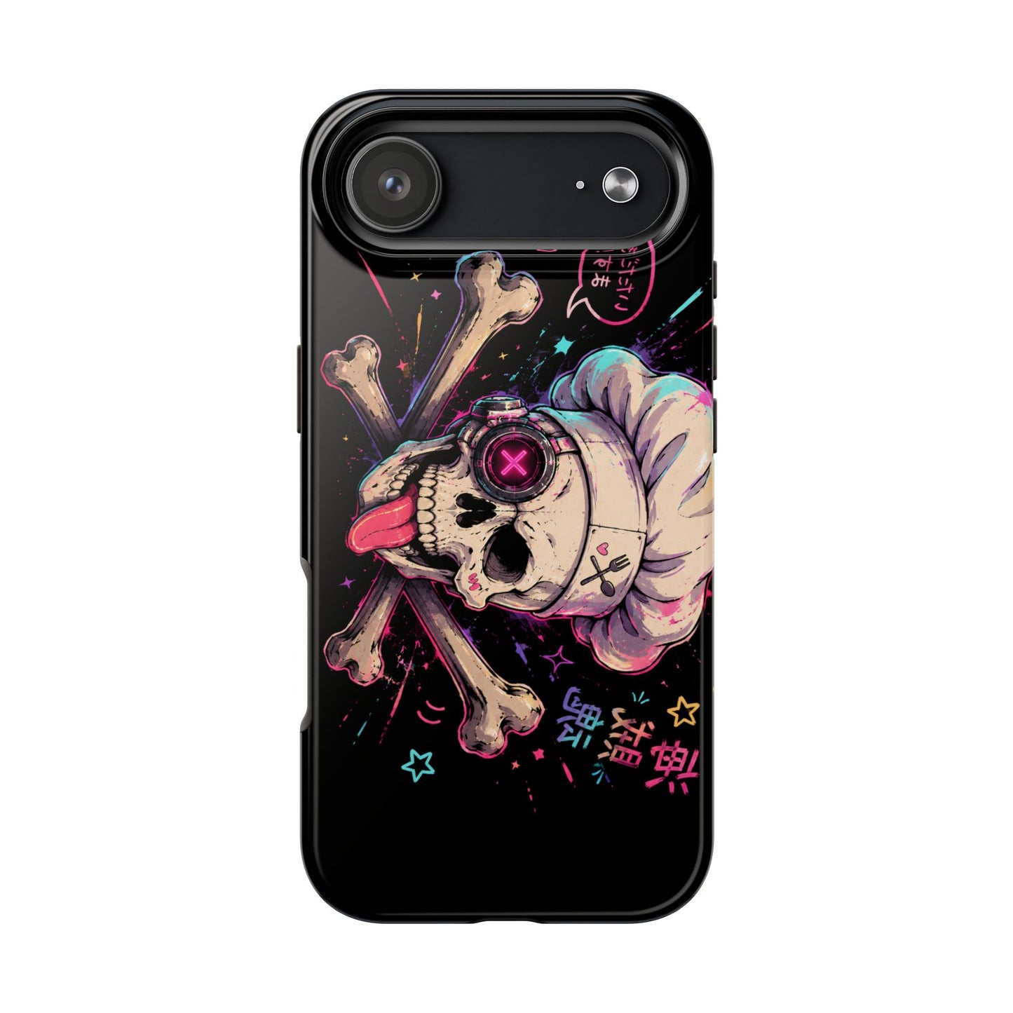Skull & Crossbones Tough Phone Case — Neon Kawaii Punk Protection