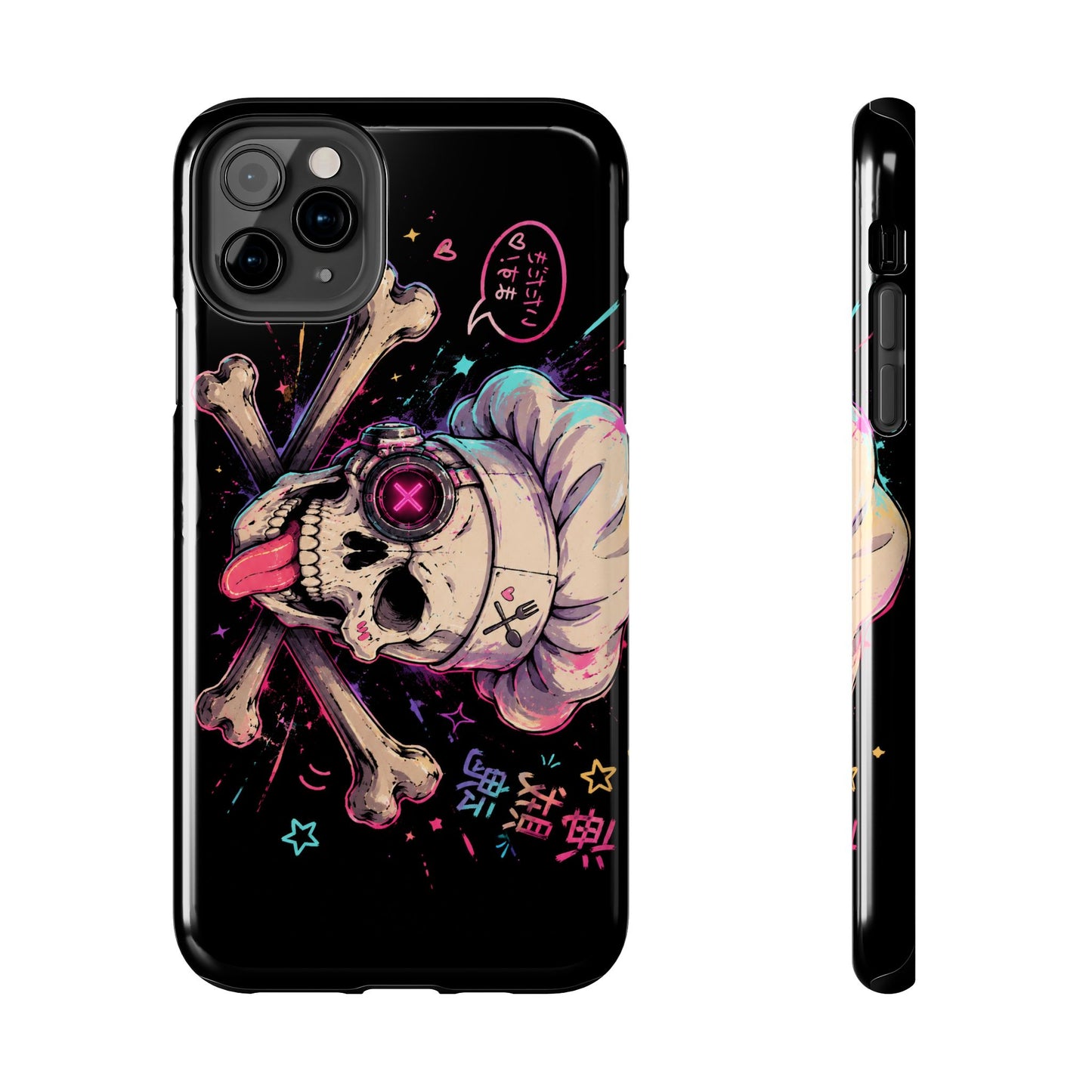 Skull & Crossbones Tough Phone Case — Neon Kawaii Punk Protection