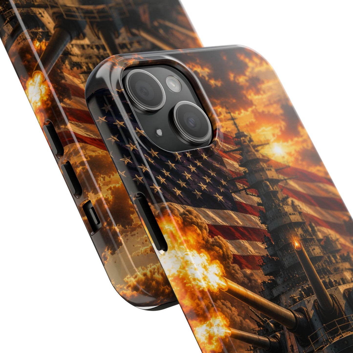 Battleship Flag Phone Case – Tough Patriotic Military iPhone Cover