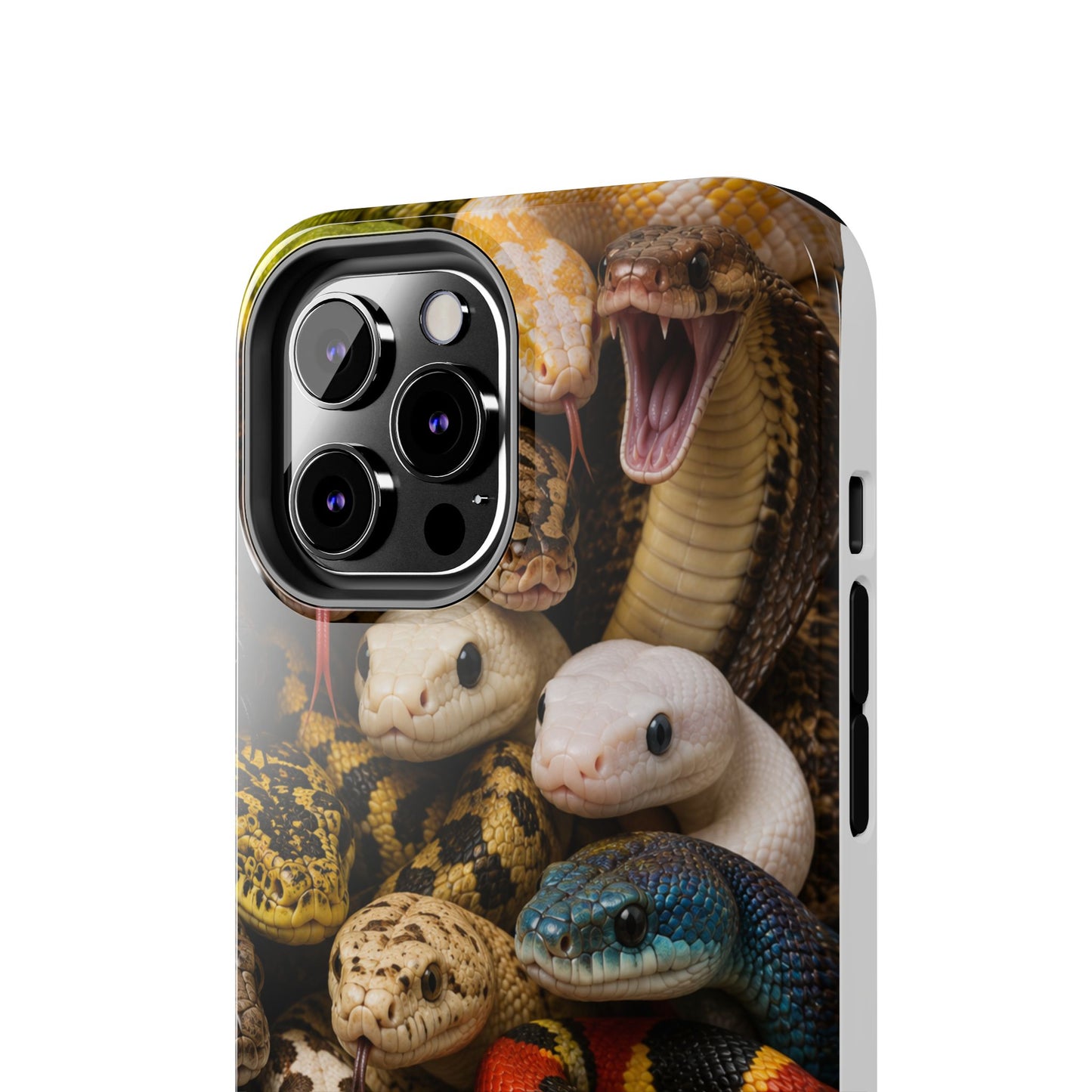 Snake Pattern Tough Phone Case — Colorful Snakes Protective Phone Cover