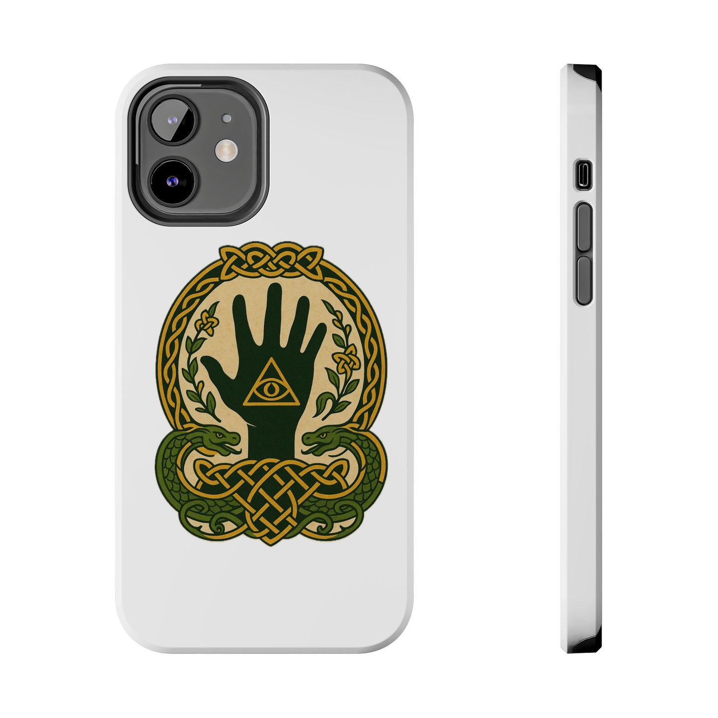 Celtic Eye of Providence Tough Phone Case — Protective Mythic Hand Design