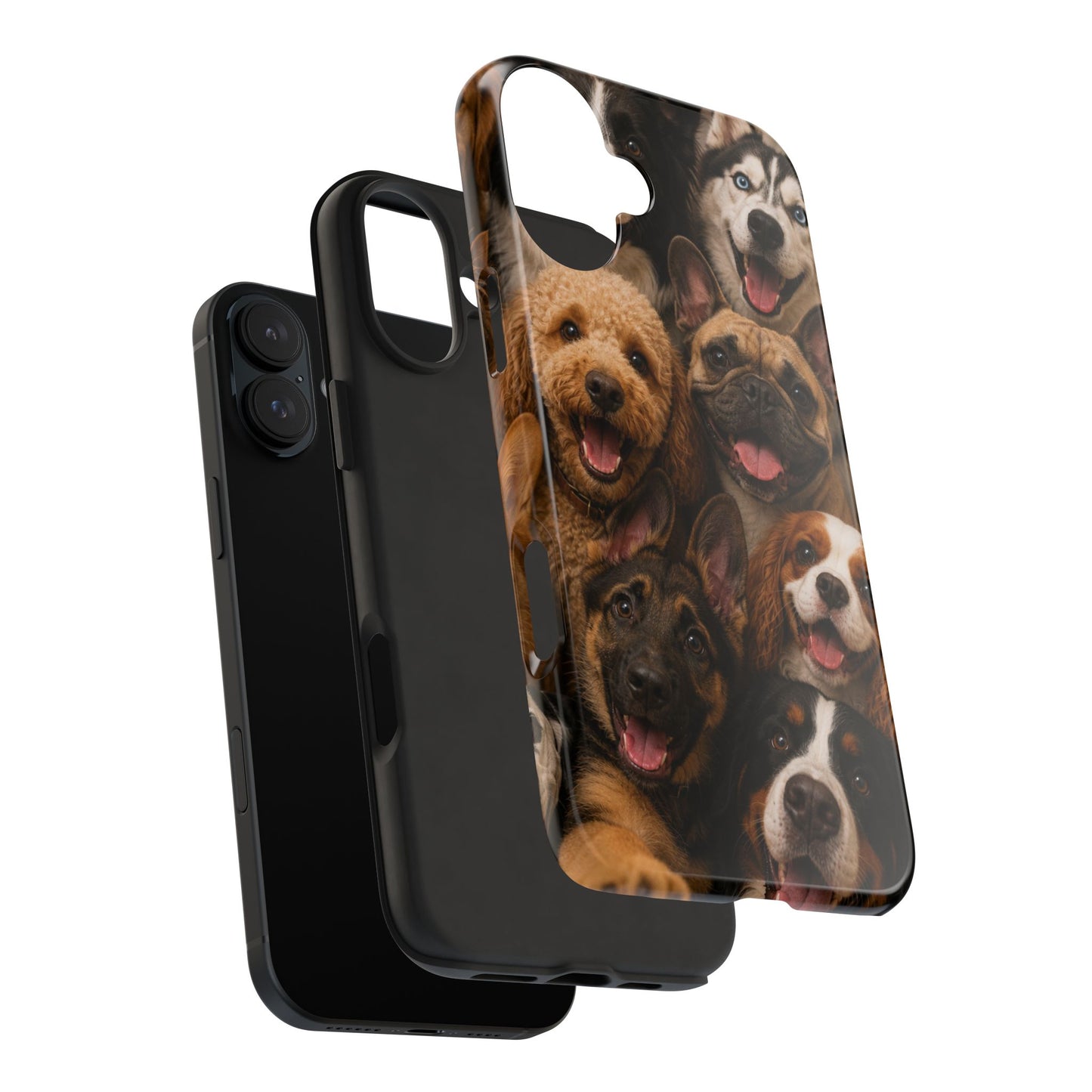 Tough Phone Case for Dog Lovers - Happy Dogs Collage Protective Cover