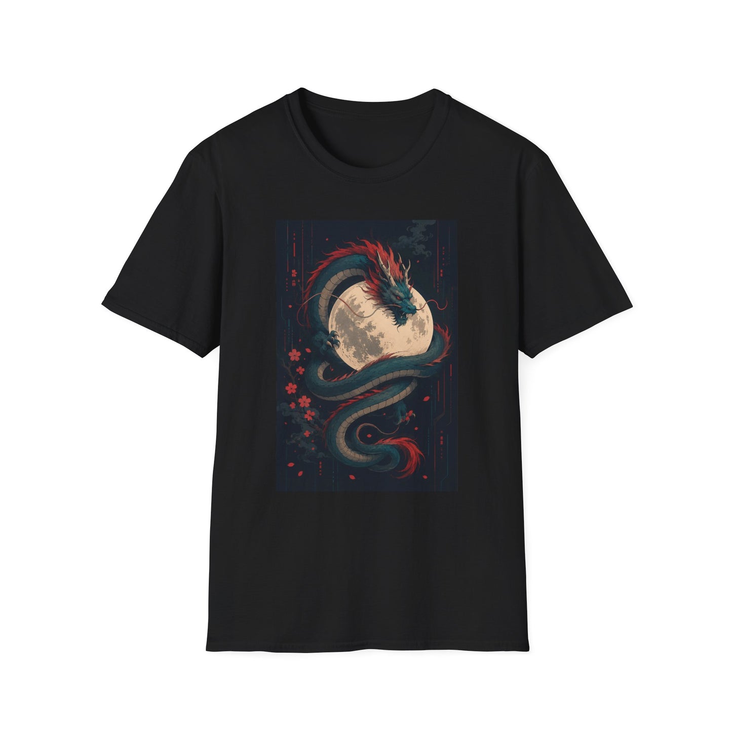 Dragon Moon T-Shirt — Mystical Japanese Serpent Design