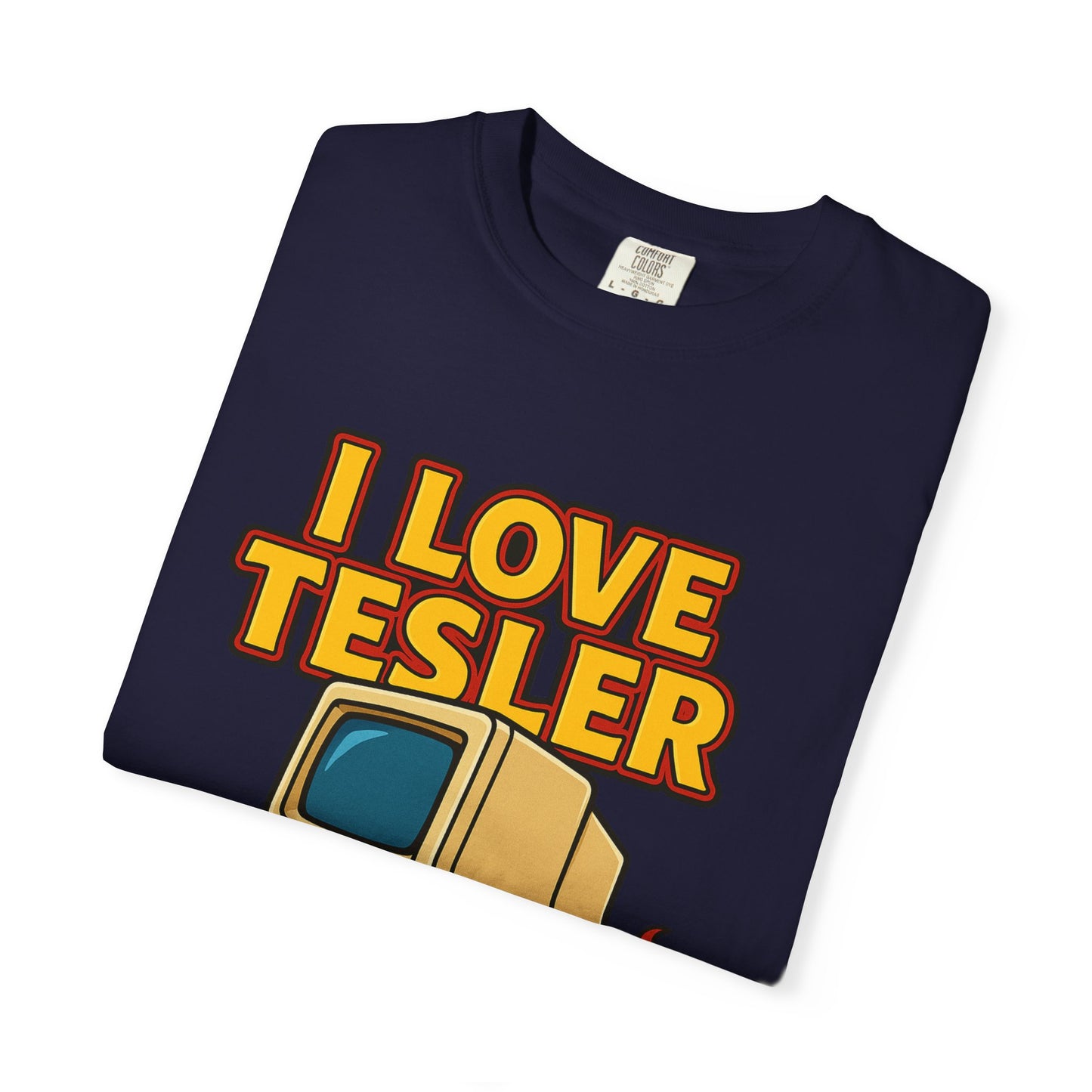 I Love Tesler Vintage Computer Tee — Retro Tech Graphic T-Shirt