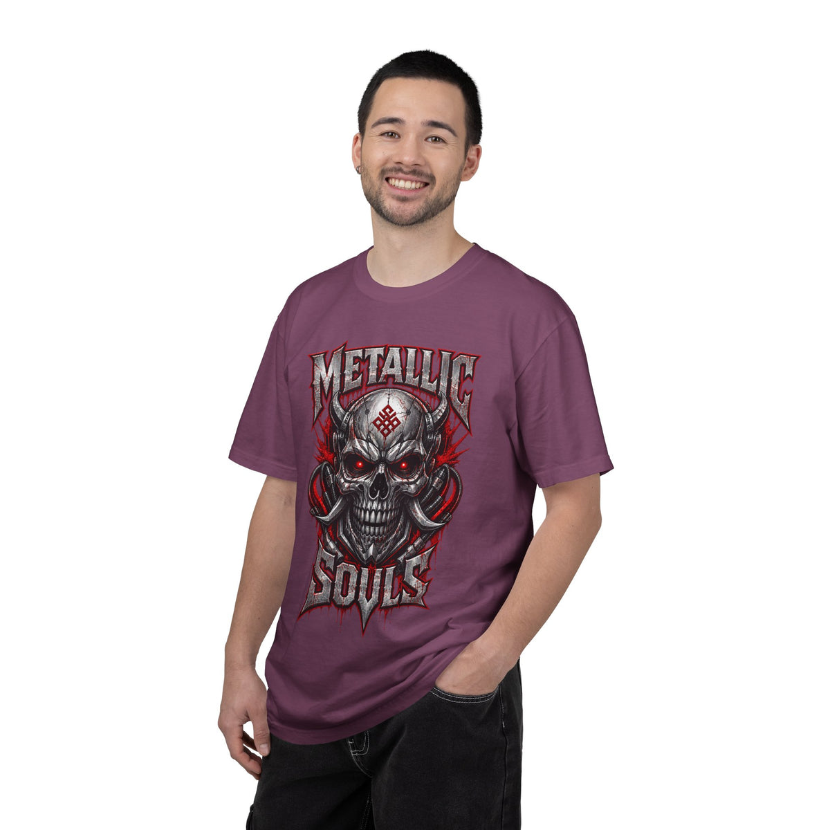 Metallic Souls Skull T-Shirt — Gothic Heavy Metal Band Tee