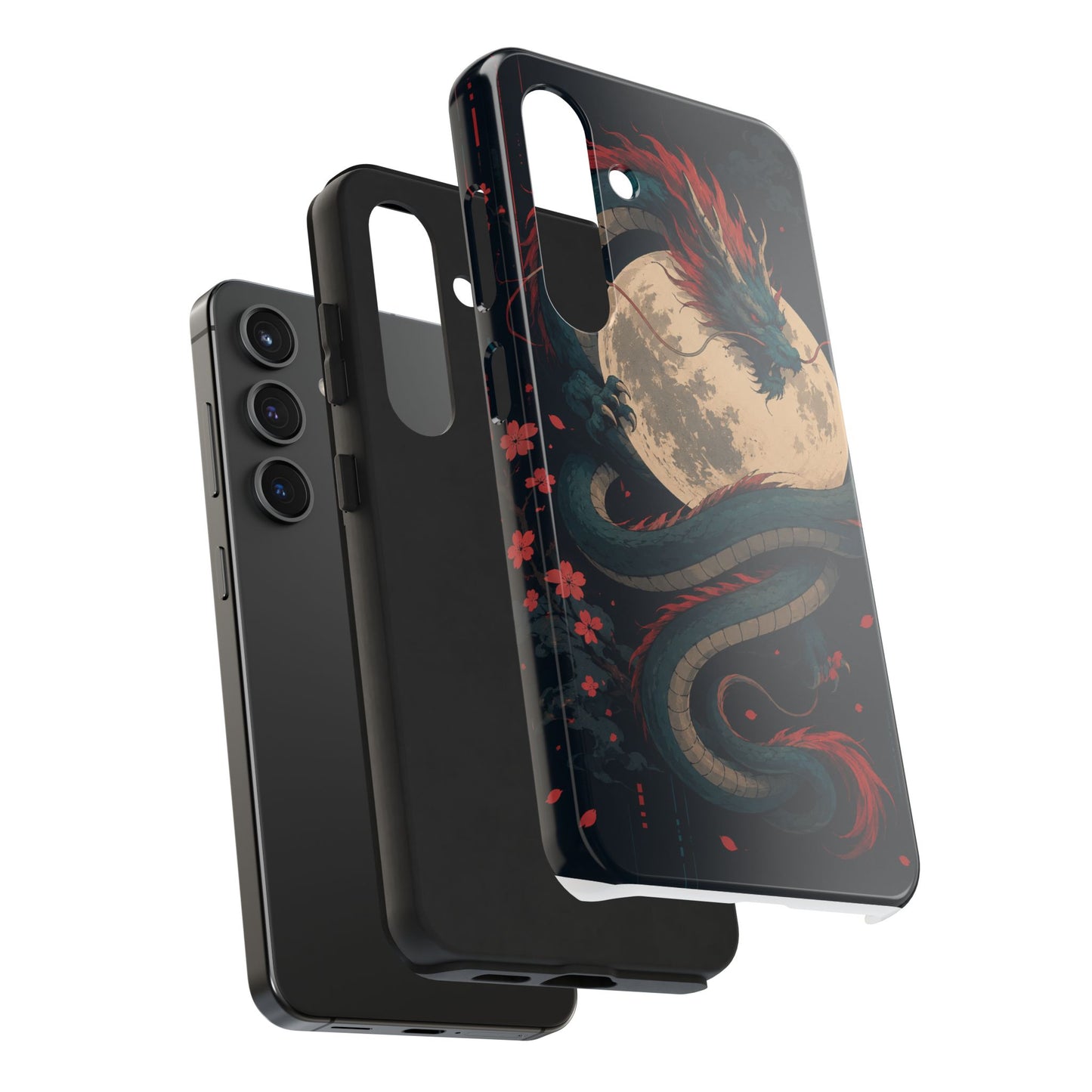 Dragon Moon Phone Case — Mythic Asian Serpent Design Tough Case
