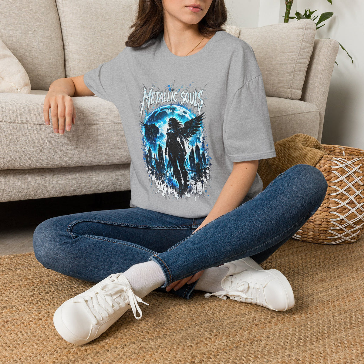 Mystical Blue Raven Forest T-Shirt