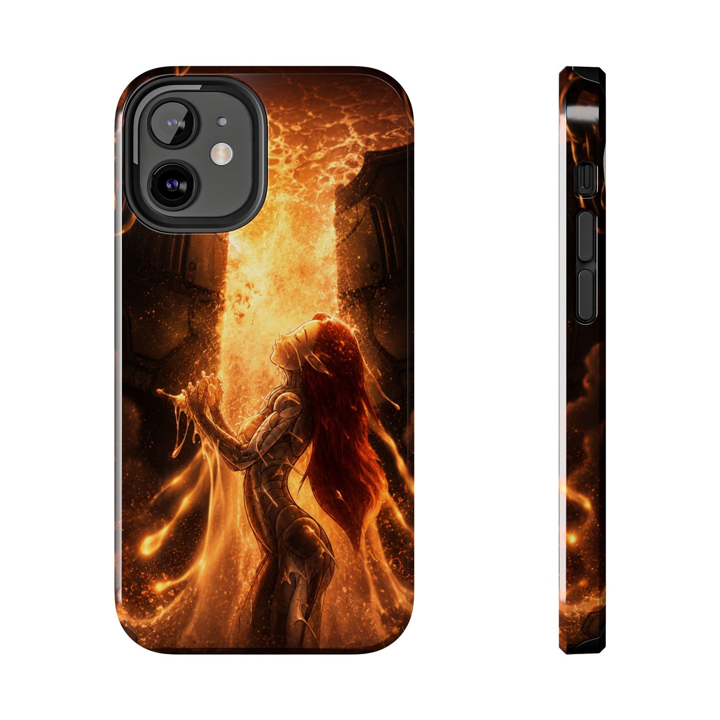 Fiery Phoenix Phone Case — Tough Protective iPhone Cover with Flame Warrior Art