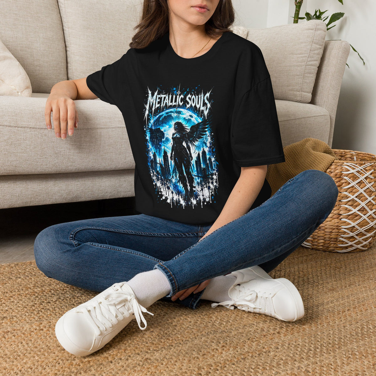 Mystical Blue Raven Forest T-Shirt