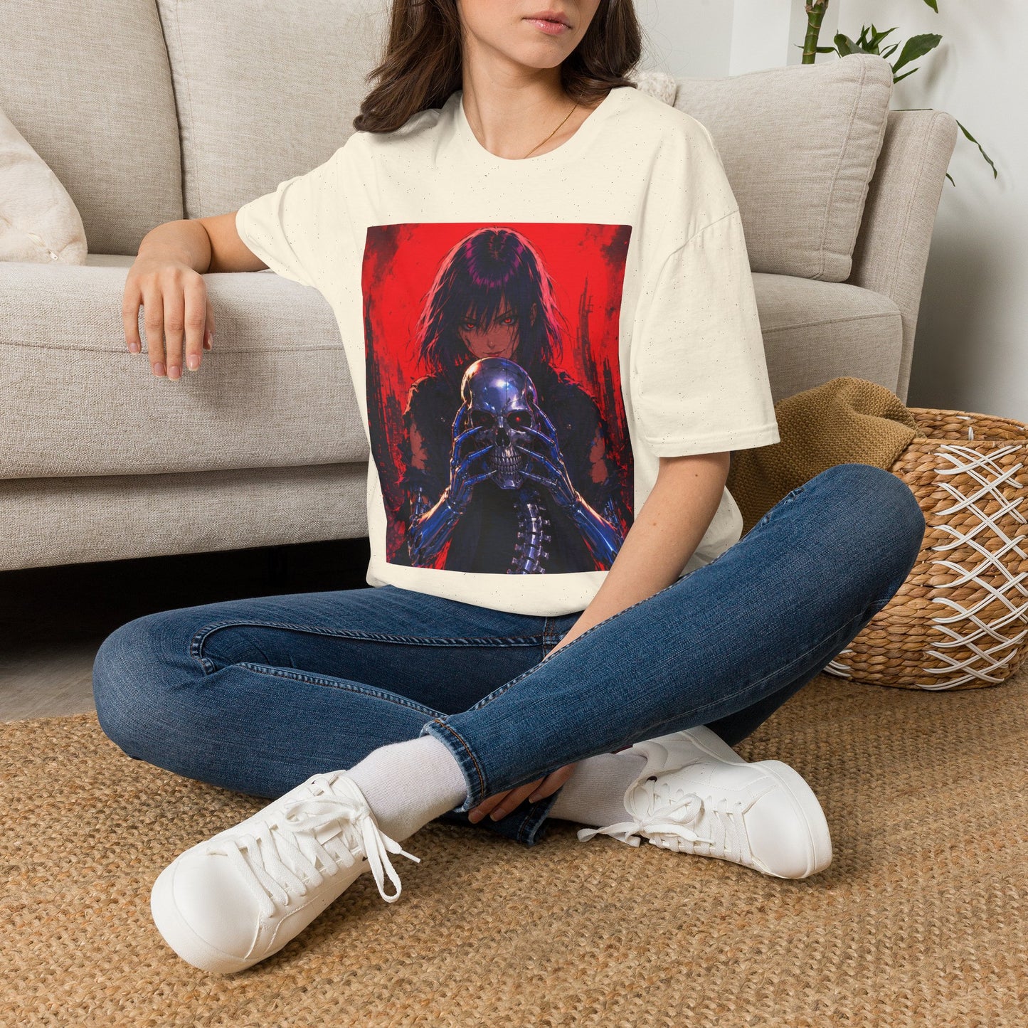 Metallic Souls Gothic Tee — Mystic Fortune Teller Anime Graphic T-Shirt