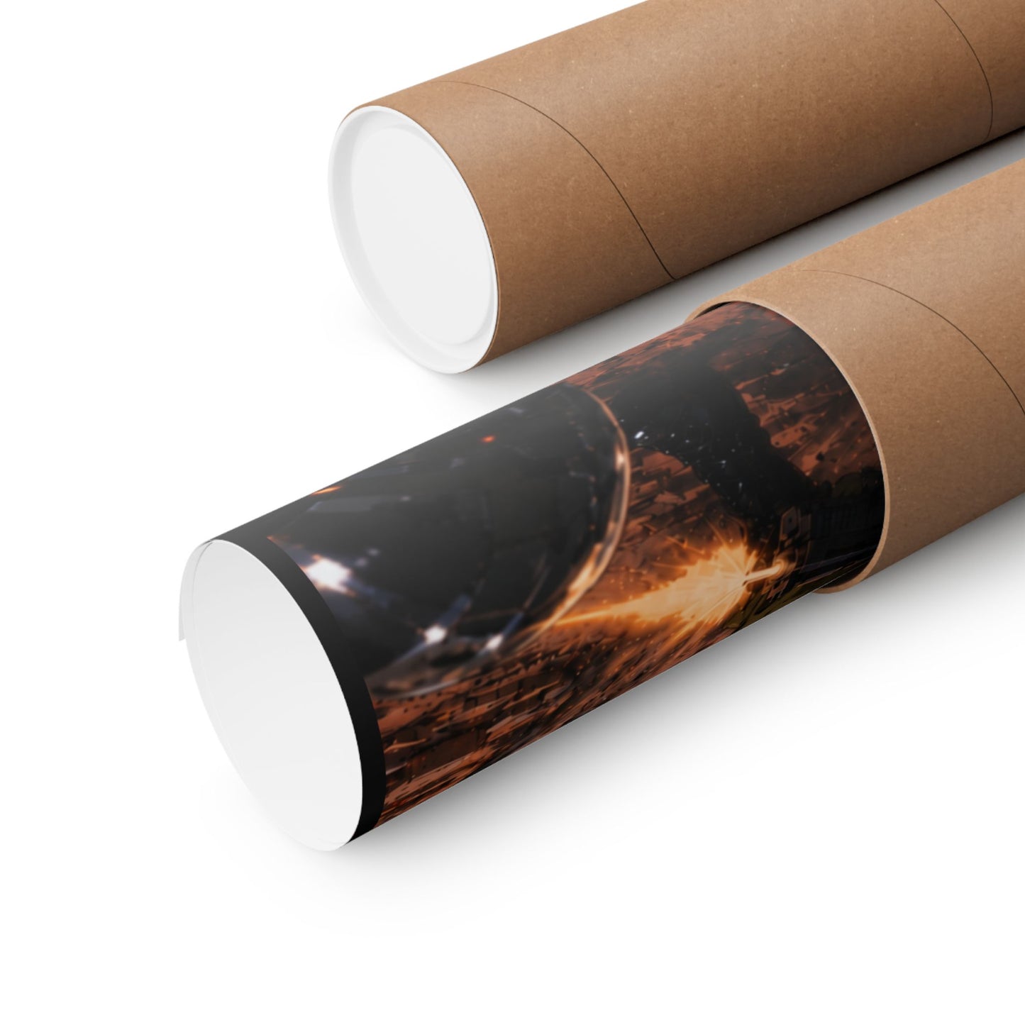 Metallic Souls Poster — Anime Sci‑Fi Action Matte Vertical Print
