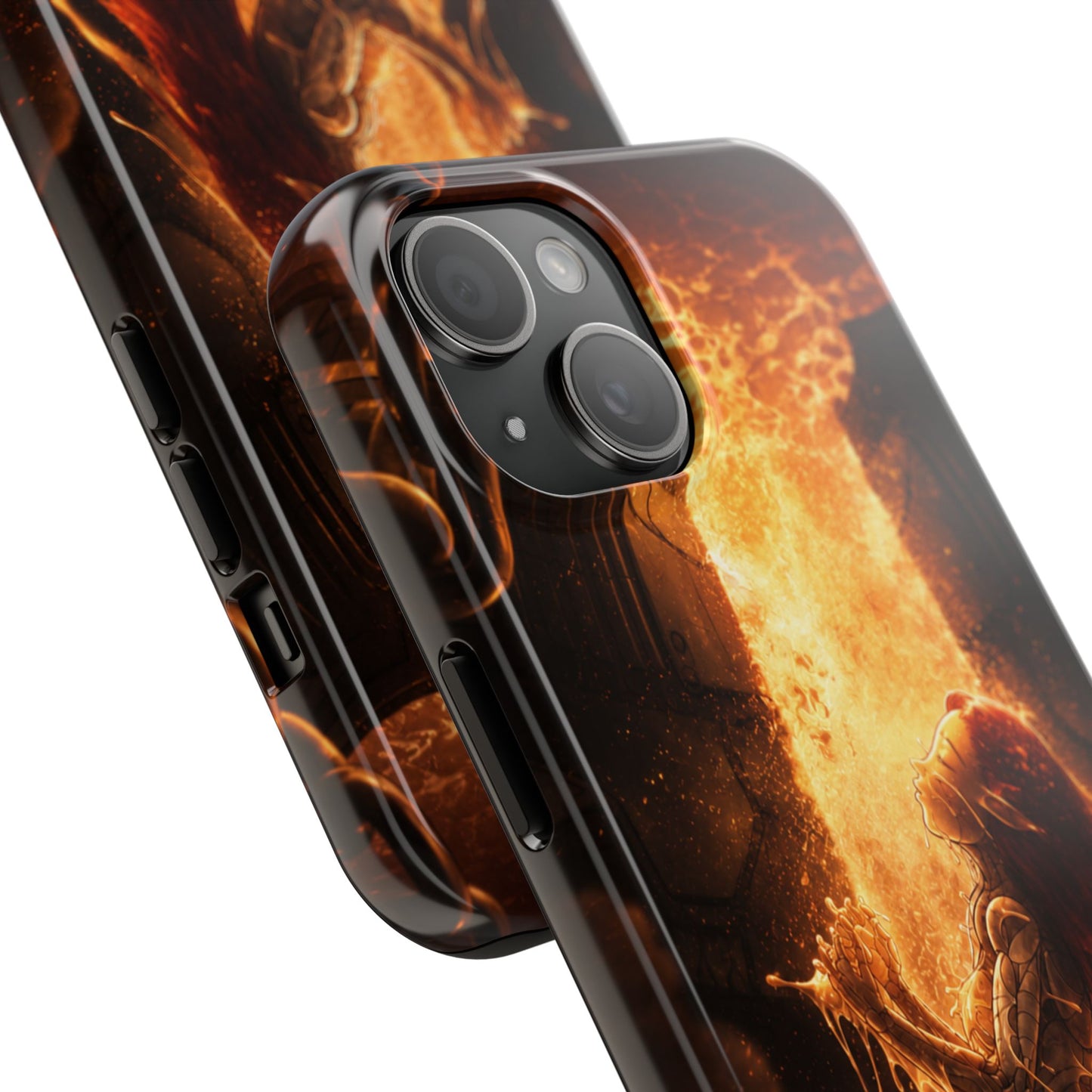 Fiery Phoenix Phone Case — Tough Protective iPhone Cover with Flame Warrior Art