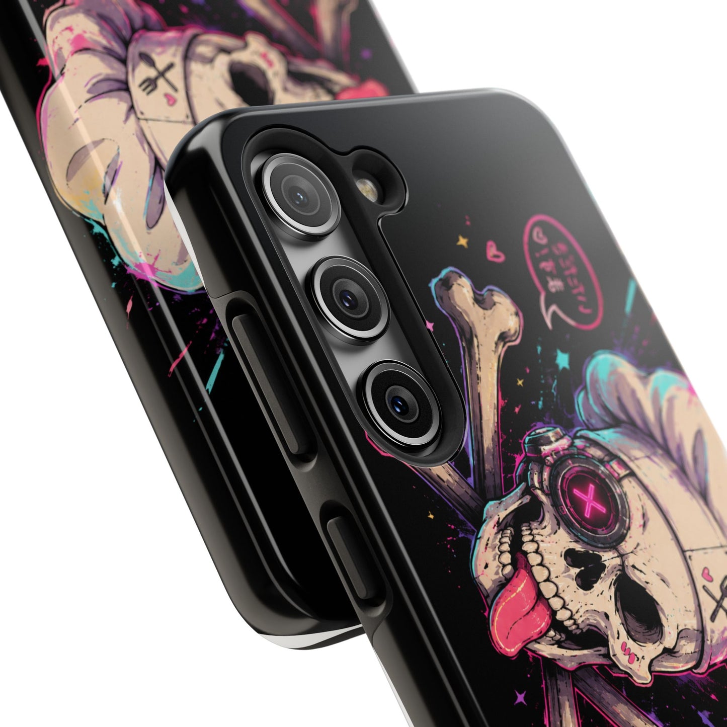 Skull & Crossbones Tough Phone Case — Neon Kawaii Punk Protection