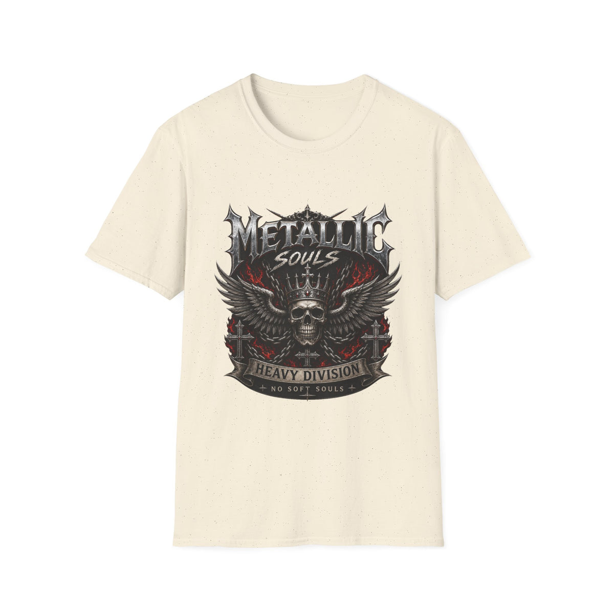 Metallic Souls Skull Tee — Heavy Metal Band Graphic T-Shirt