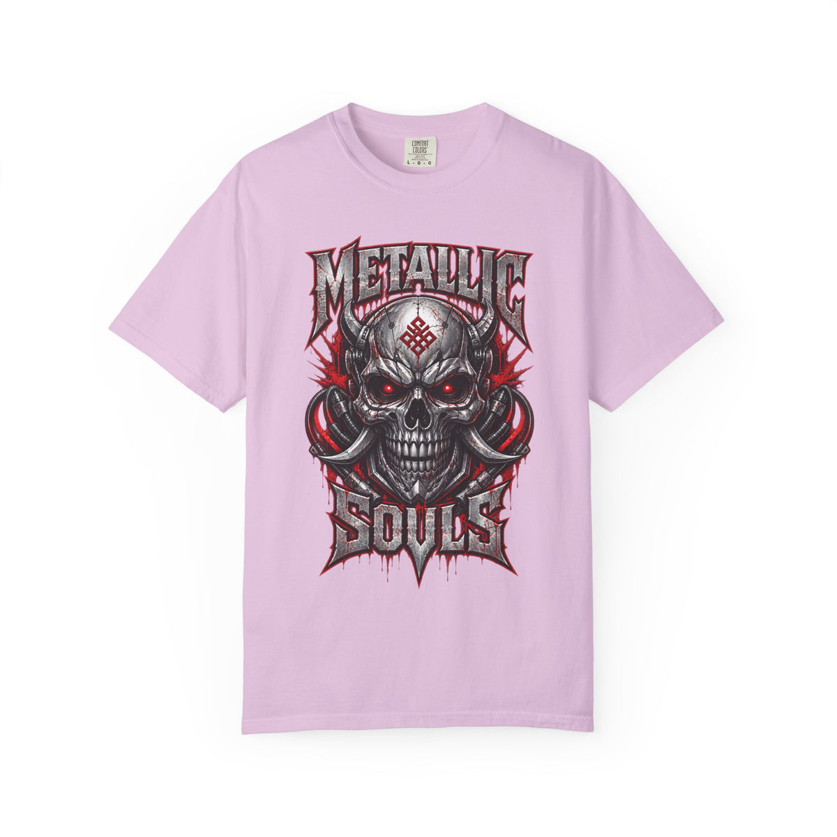 Metallic Souls Skull T-Shirt — Gothic Heavy Metal Band Tee