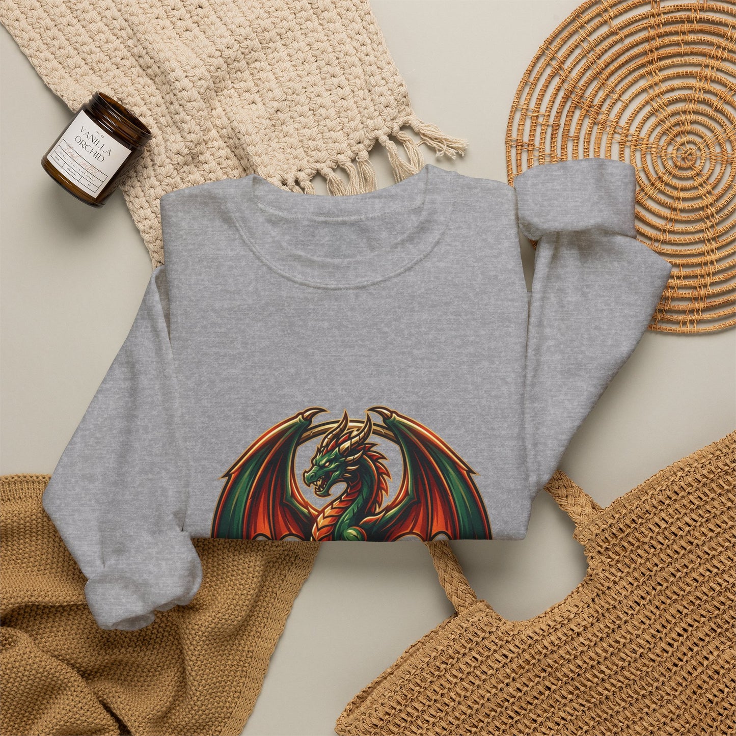 Dragon emblem Crewneck Sweatshirt | fantasy art, tattoo style