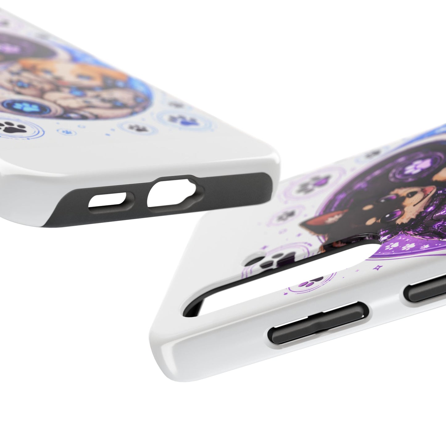 Yin Yang Puppy Tough Phone Case — Cute Paw Print Dog Protector