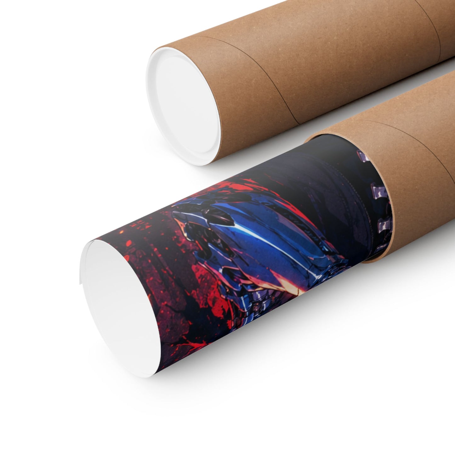 Metallic Souls Skull Poster — Gothic Anime Matte Vertical Wall Art