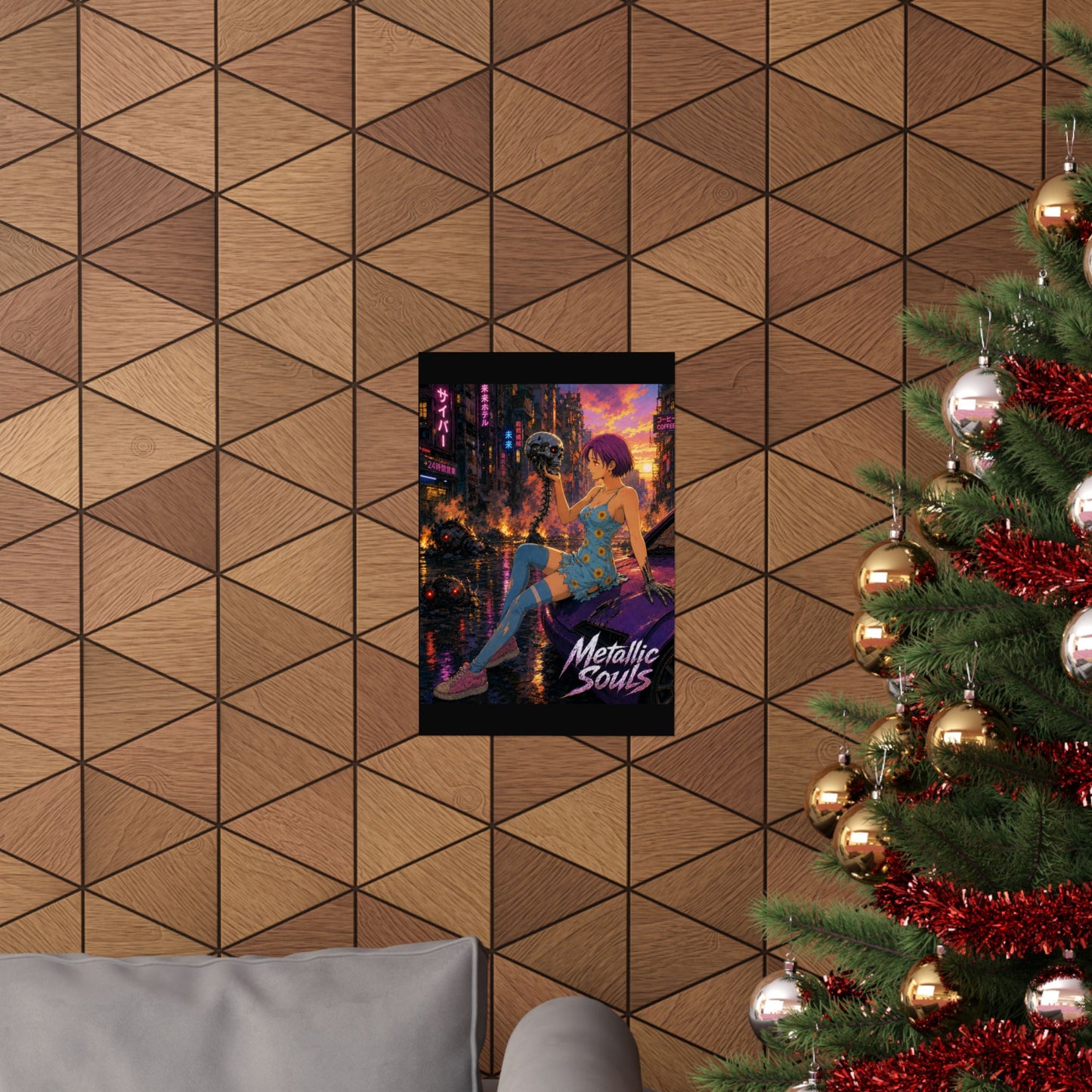 Metallic Souls Anime Poster — "Metallic Souls" Matte Vertical Art Print