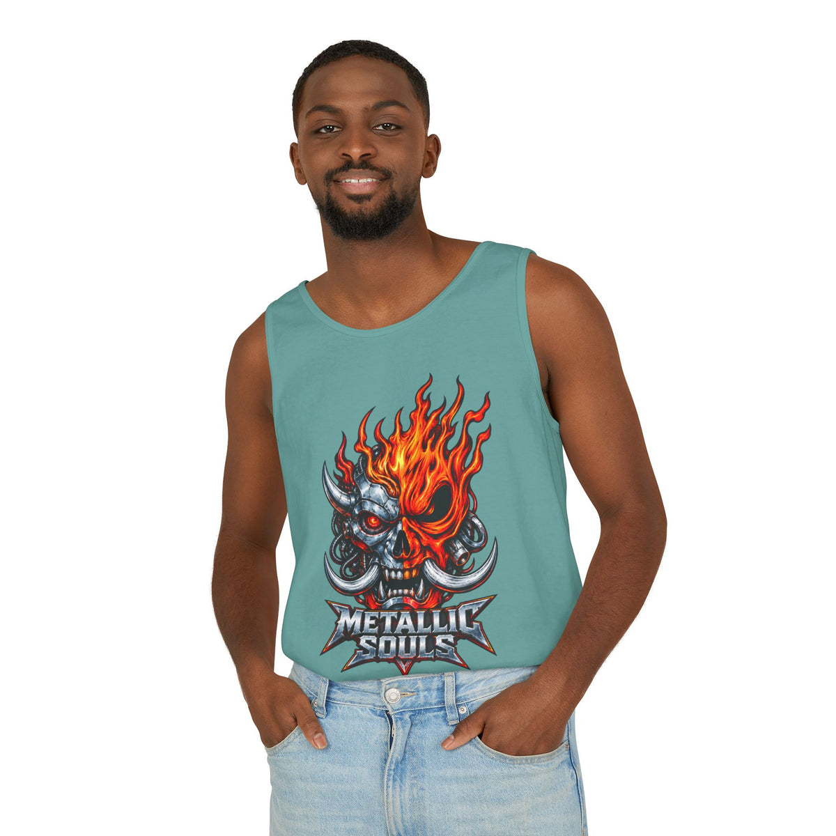 Flaming Skull "Metallic Souls" Tank Top