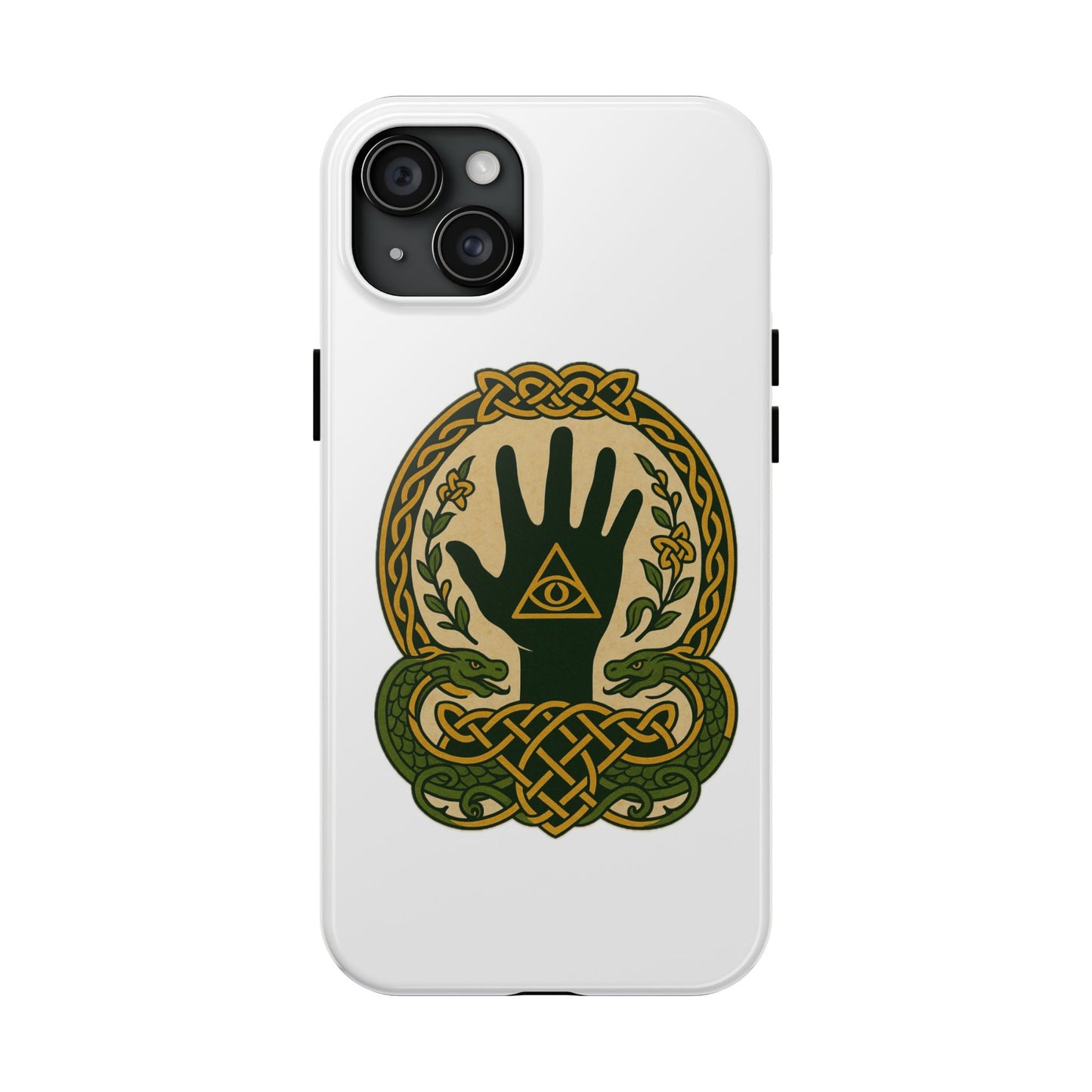 Celtic Eye of Providence Tough Phone Case — Protective Mythic Hand Design