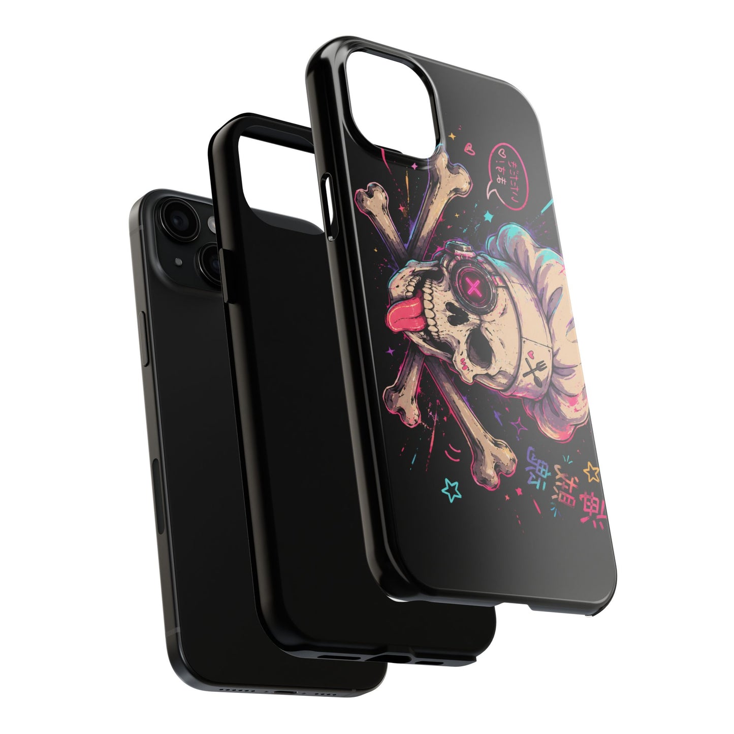 Skull & Crossbones Tough Phone Case — Neon Kawaii Punk Protection