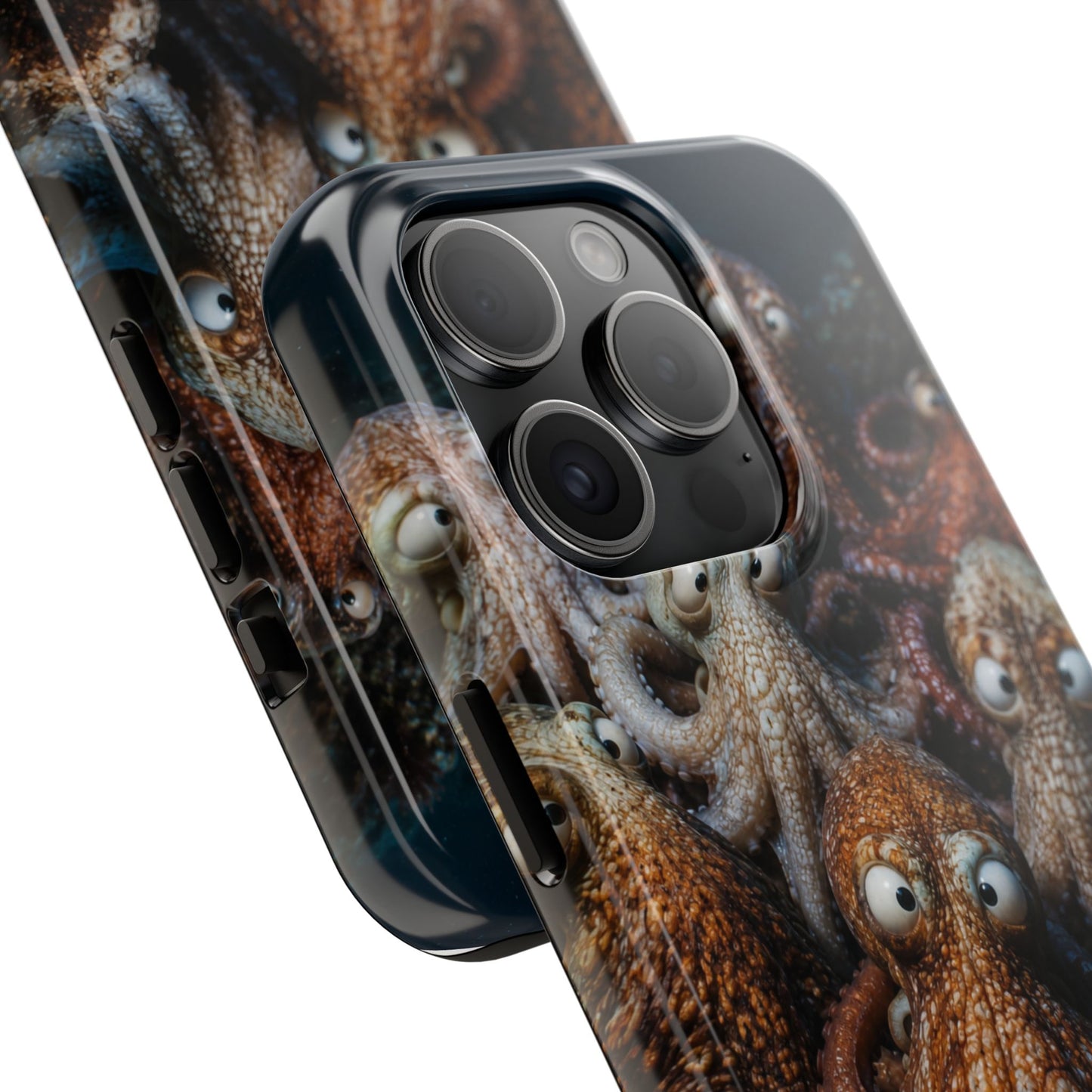 Octopus Cluster Tough Phone Case — Cute Underwater Sea Creature Protection