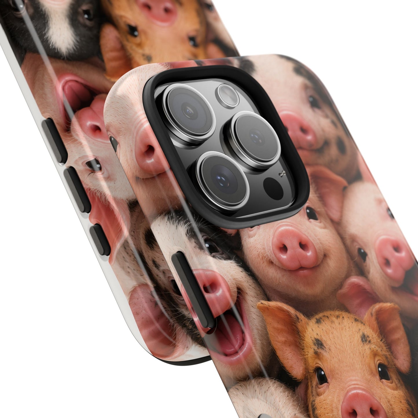 Pig Faces Tough Phone Case — Cute Farm Animal iPhone Protective Cover