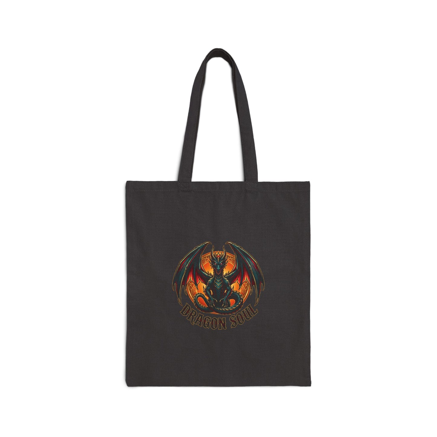 Dragon Soul tote, dragon fantasy art, mythical creature, tattoo style