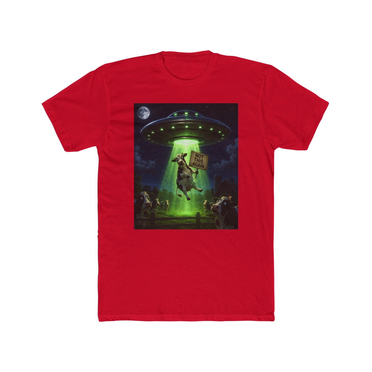 Alien Abduction Cow T-Shirt – "Take Me" Retro Sci‑Fi Tee