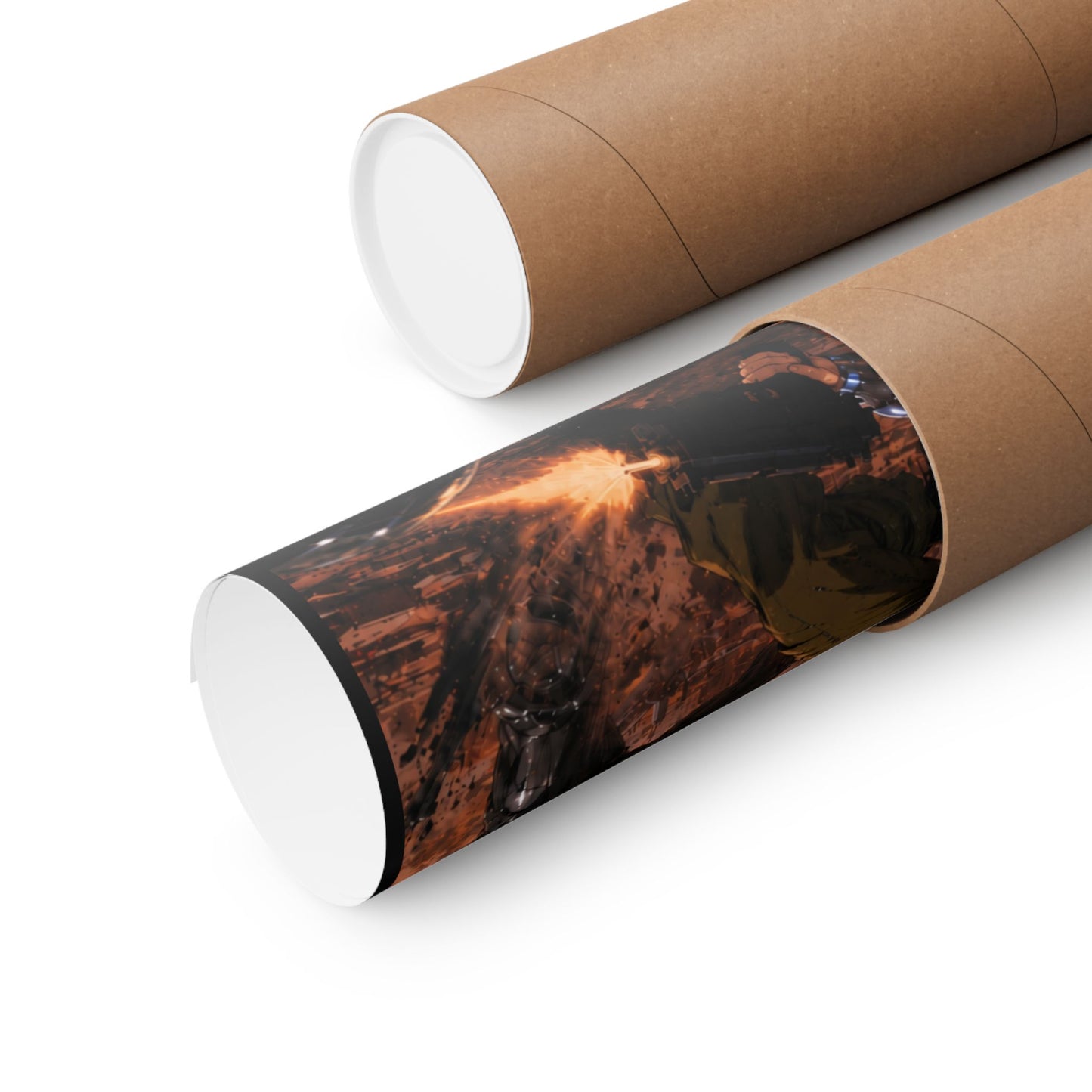 Metallic Souls Poster — Anime Sci‑Fi Action Matte Vertical Print