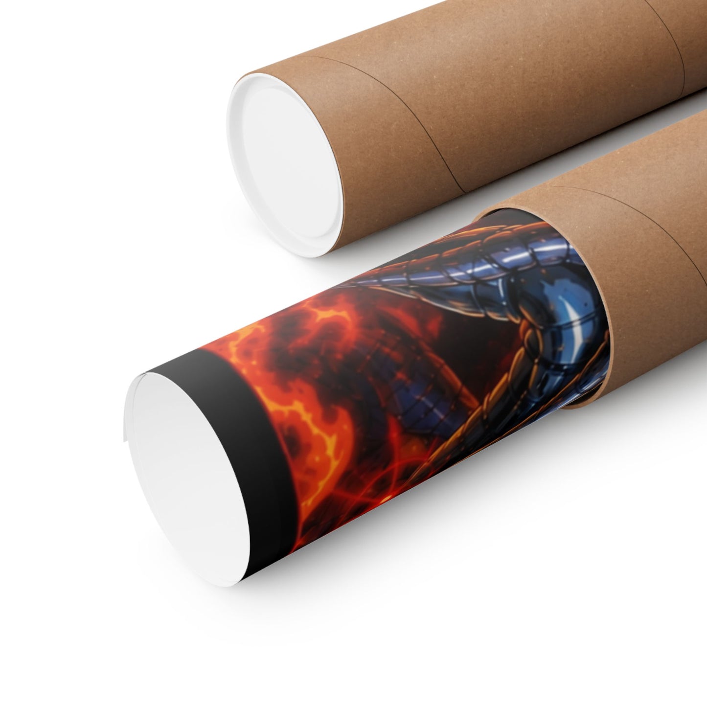 Metallic Souls Anime Poster — Matte Vertical Sci‑Fi Horror Art Print