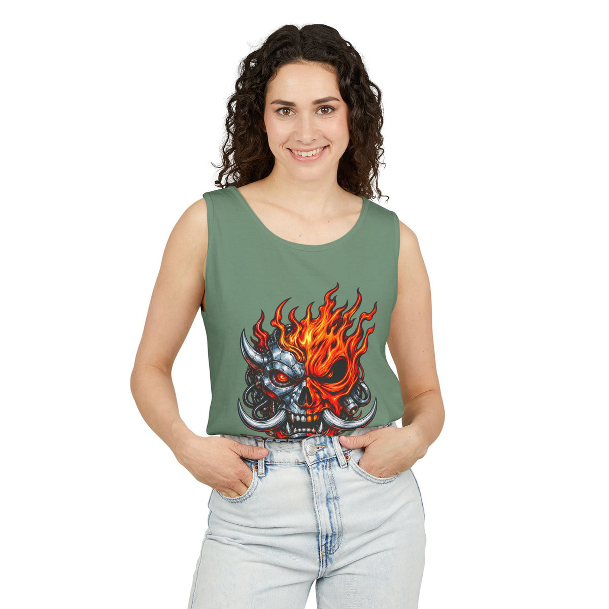 Flaming Skull "Metallic Souls" Tank Top