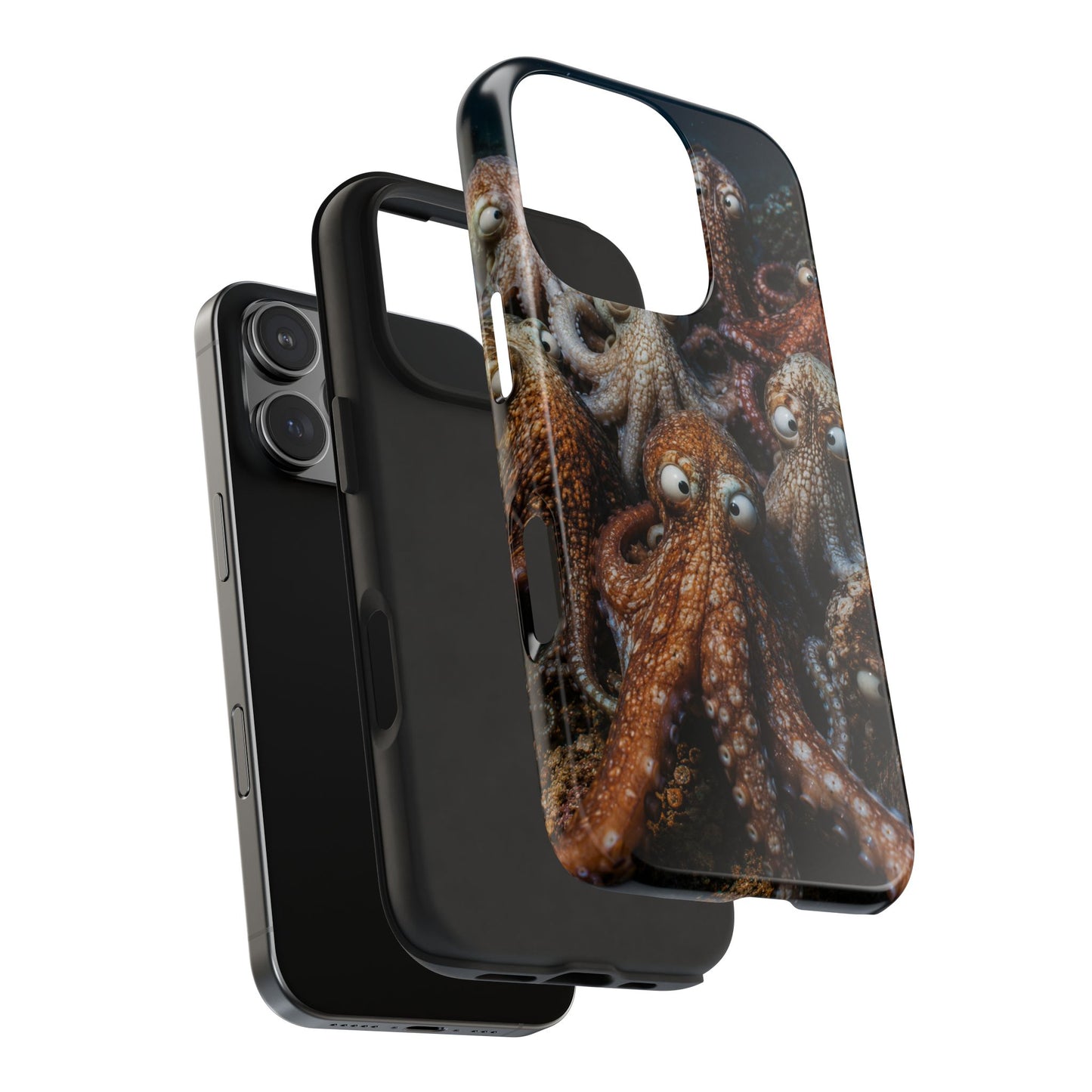 Octopus Cluster Tough Phone Case — Cute Underwater Sea Creature Protection