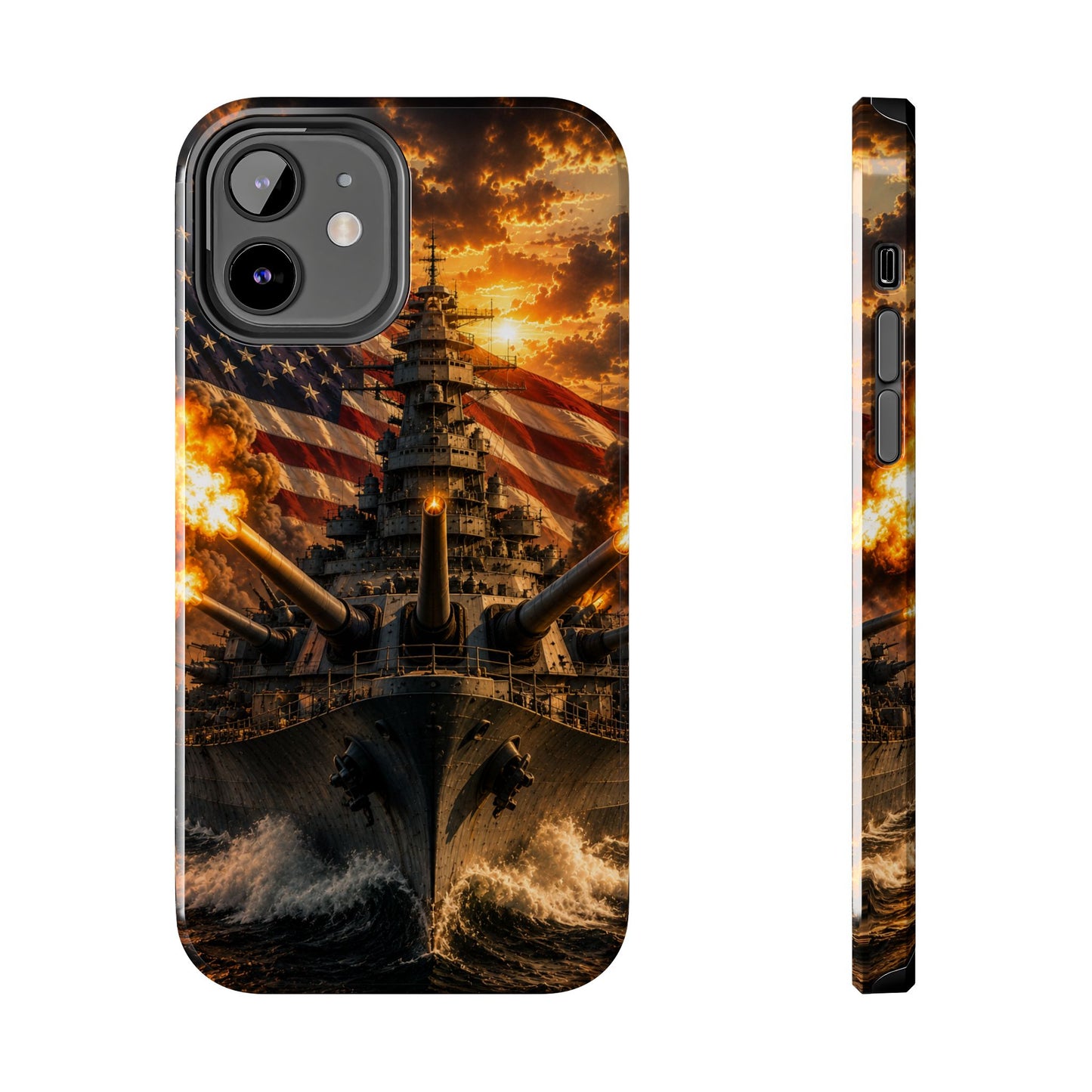 Battleship Flag Phone Case – Tough Patriotic Military iPhone Cover