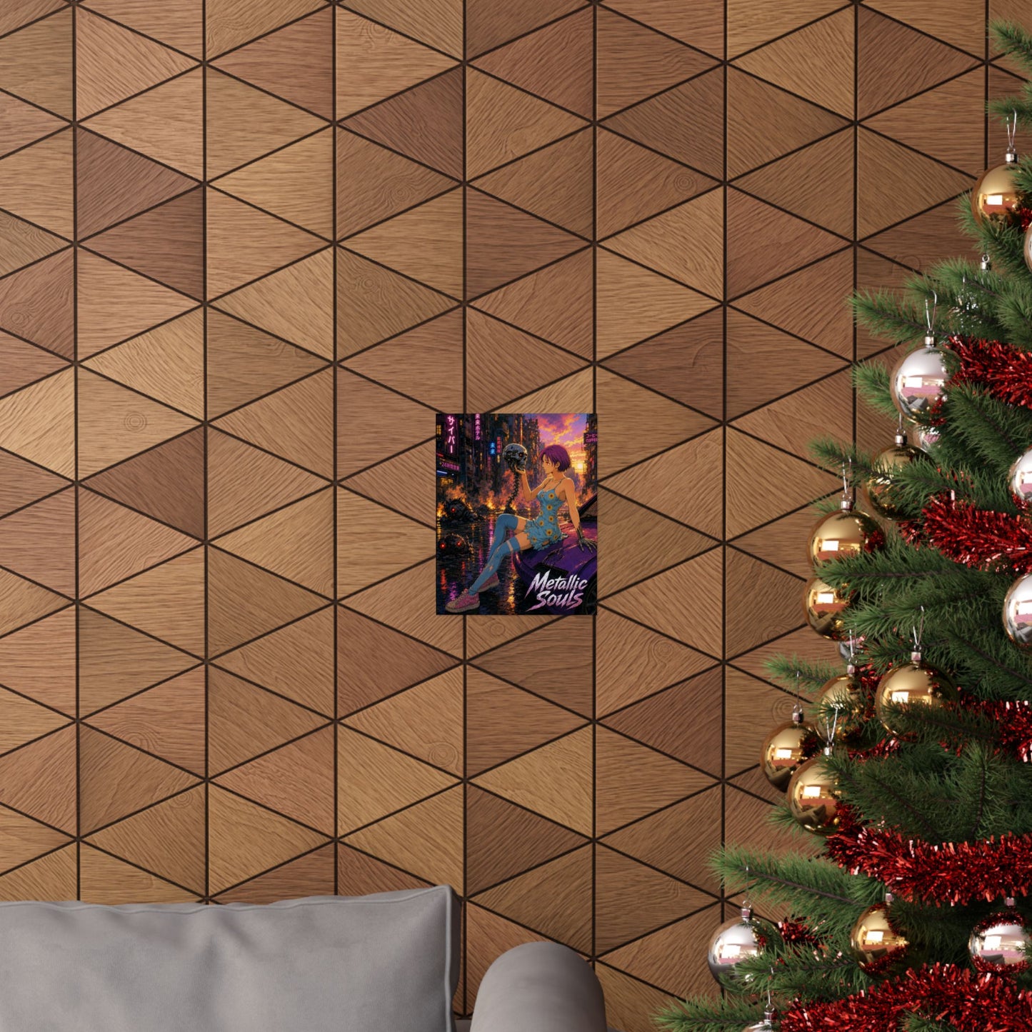 Metallic Souls Anime Poster — "Metallic Souls" Matte Vertical Art Print