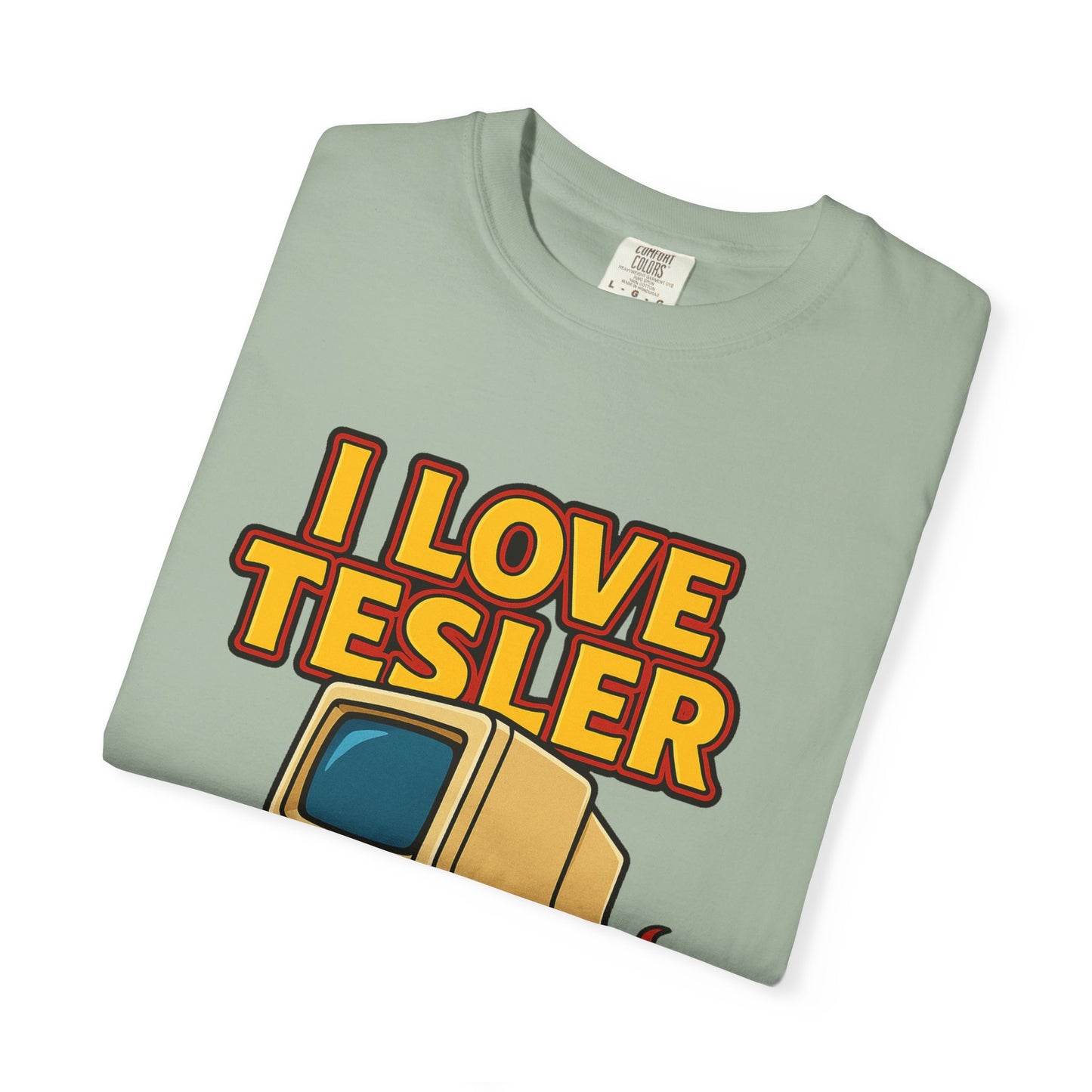 I Love Tesler Vintage Computer Tee — Retro Tech Graphic T-Shirt