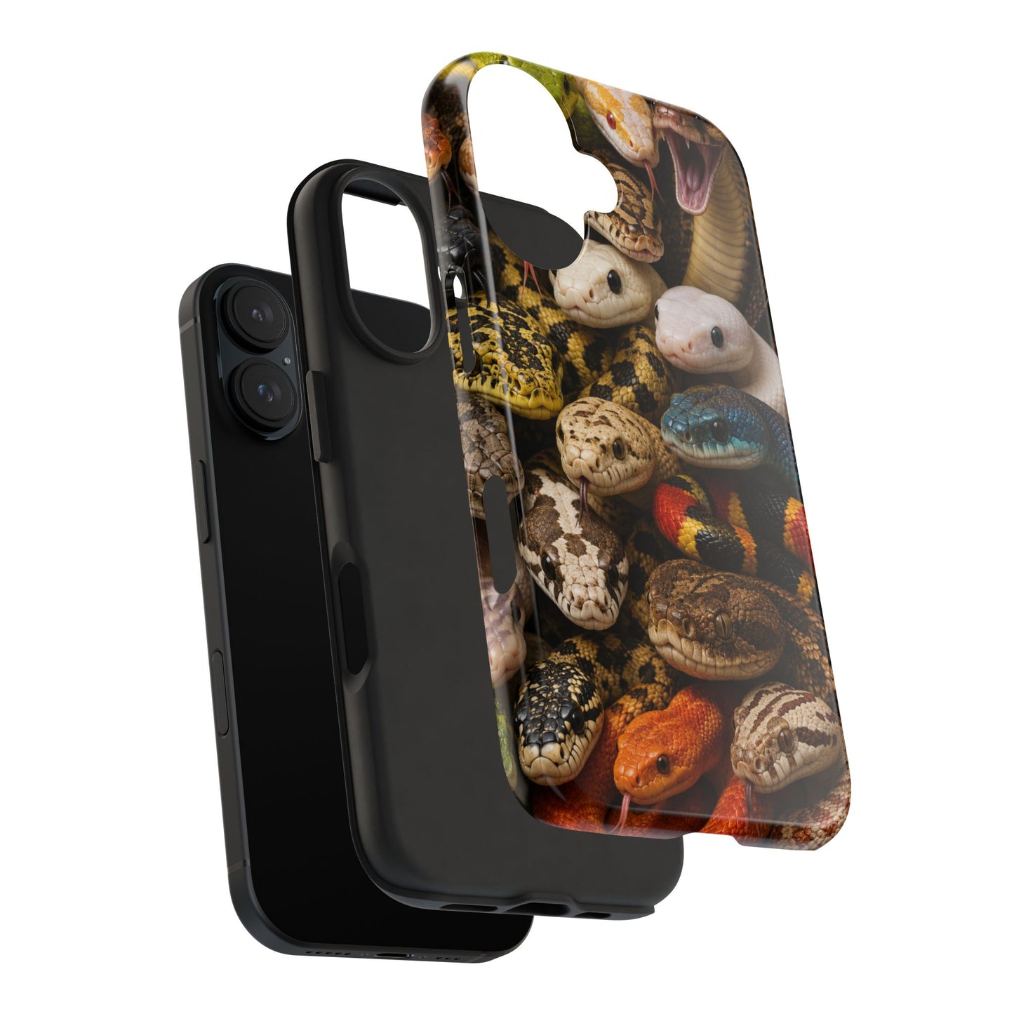 Snake Pattern Tough Phone Case — Colorful Snakes Protective Phone Cover
