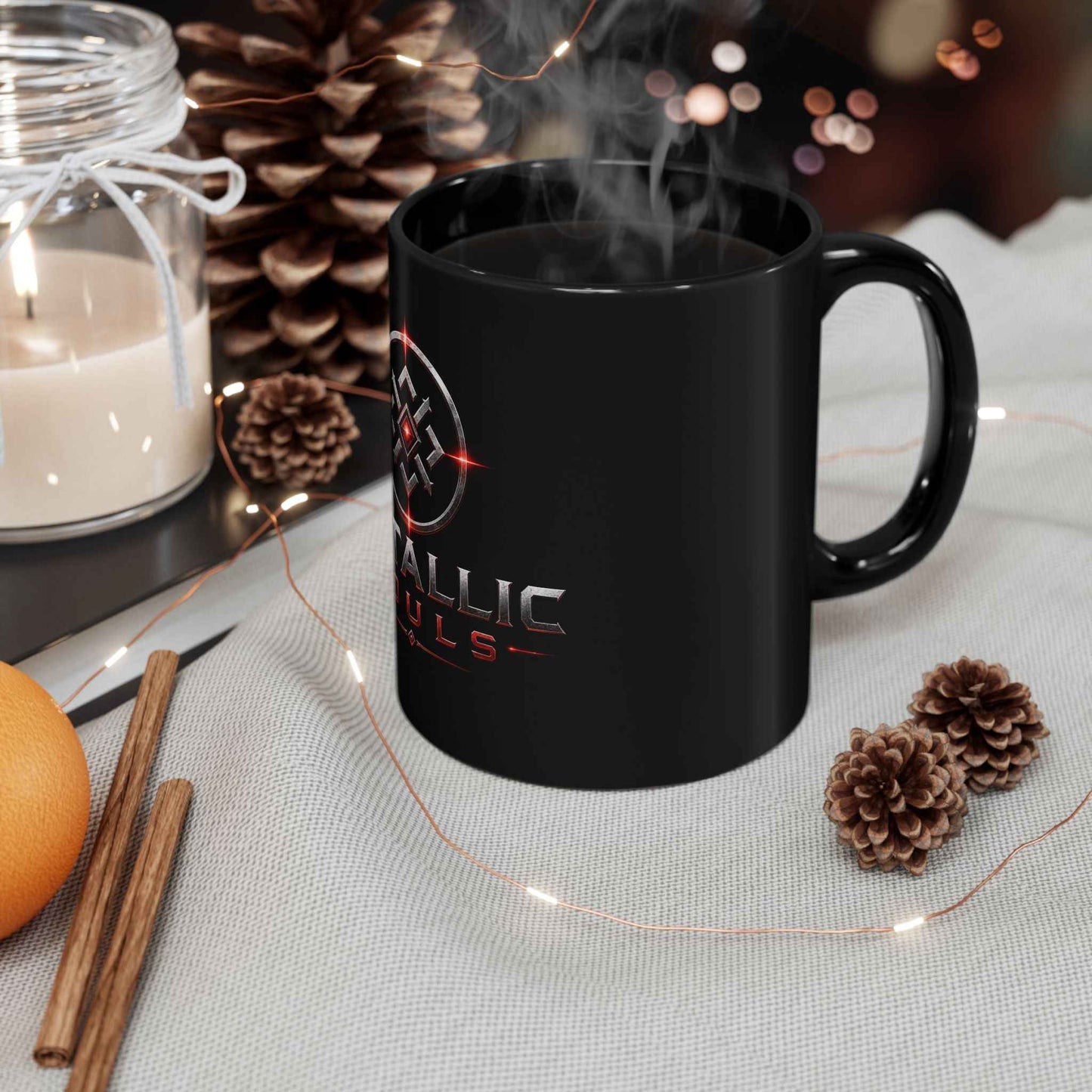 Metallic Souls Black Coffee Mug – Gamer Logo 11oz/15oz