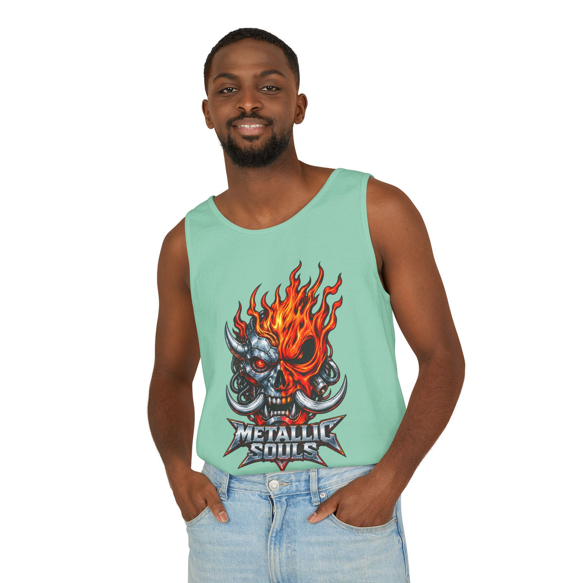 Flaming Skull "Metallic Souls" Tank Top