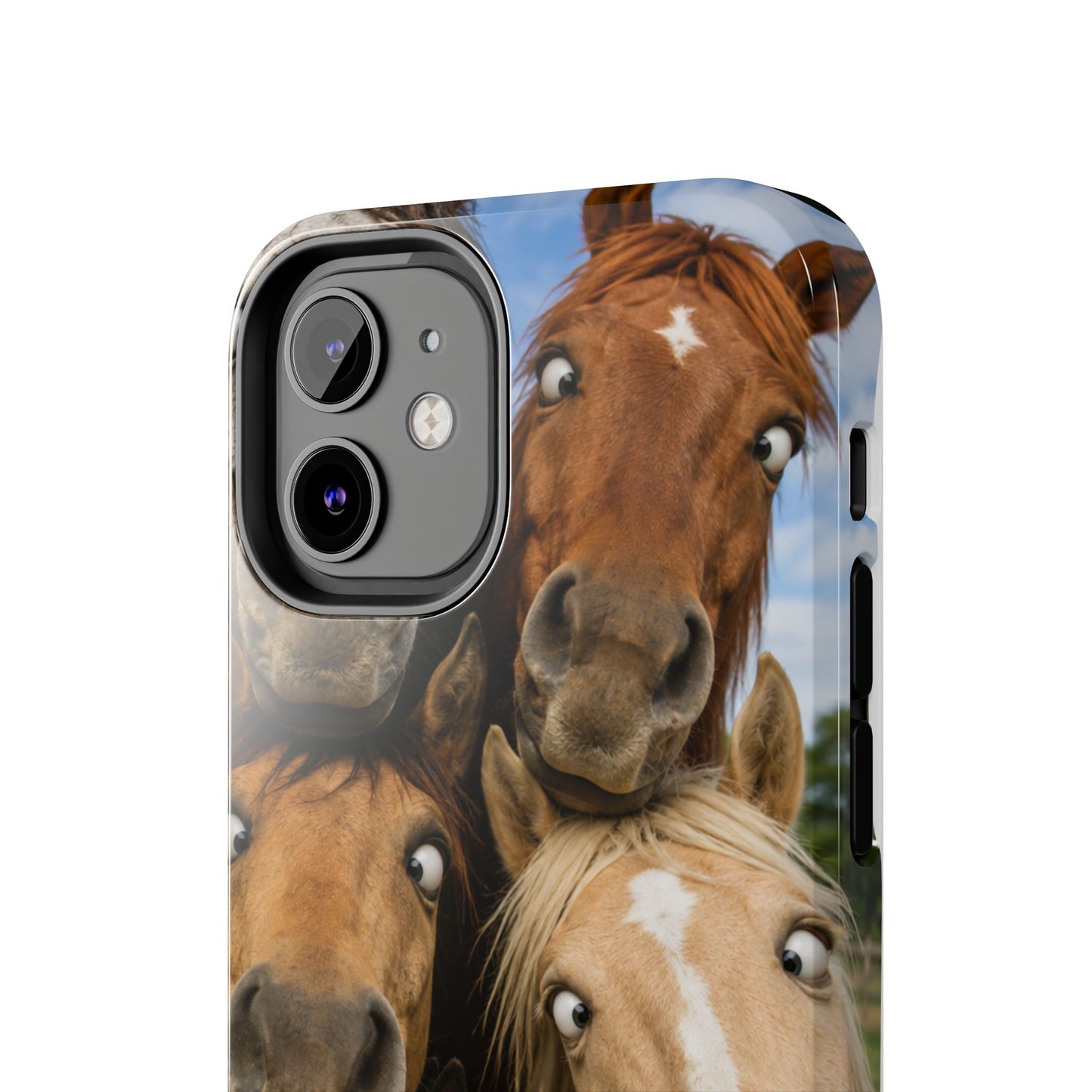 Horse Herd Phone Case — Funny Goofy Horses Tough Protective Cover