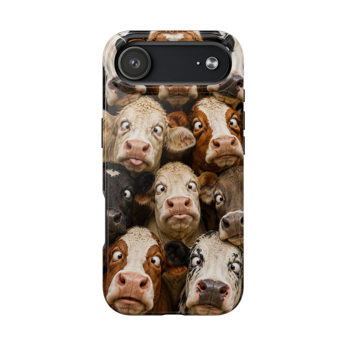 Cow Collage Tough Phone Case — Funny Farm Animal Protective Phone Cover