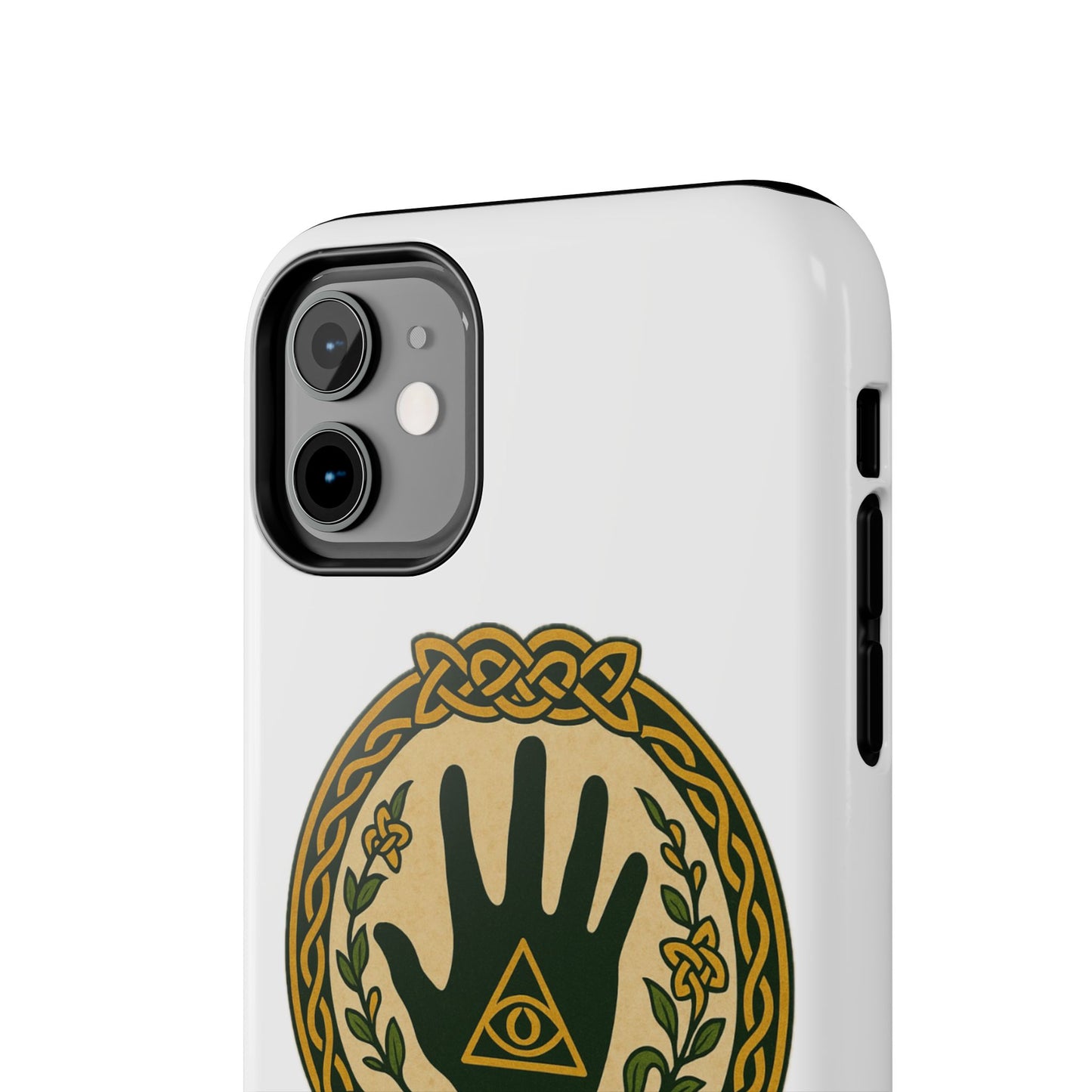 Celtic Eye of Providence Tough Phone Case — Protective Mythic Hand Design