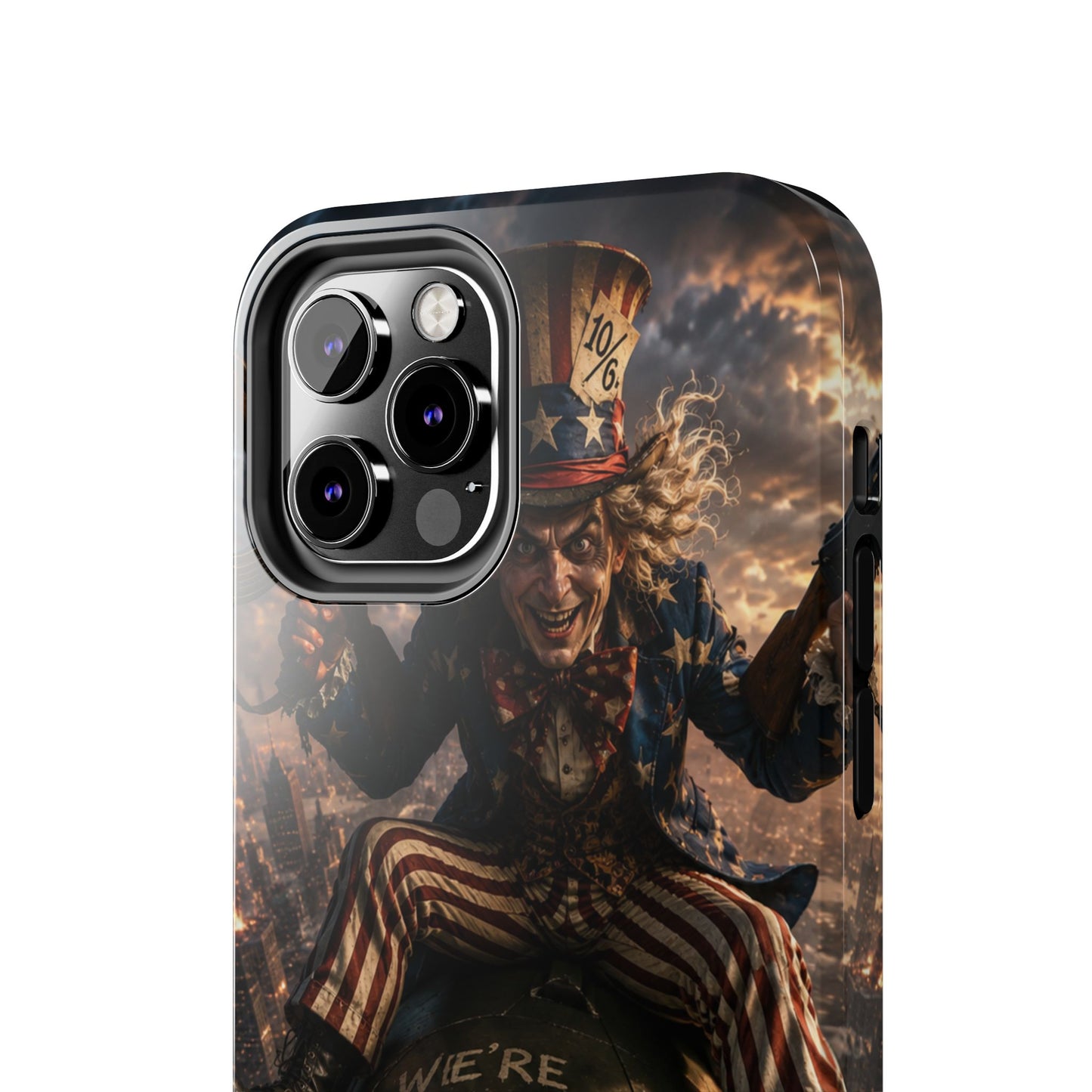 Tough Phone Case — Dark Uncle Sam 'We're All Mad Here' Nuclear Bomb Design